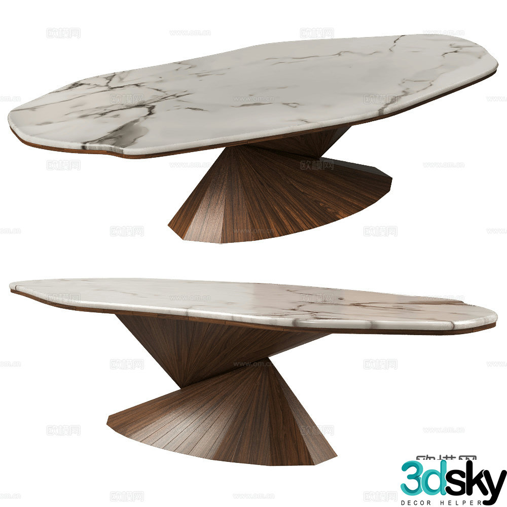 ALMA de LUCE Dining Table 3D Model
