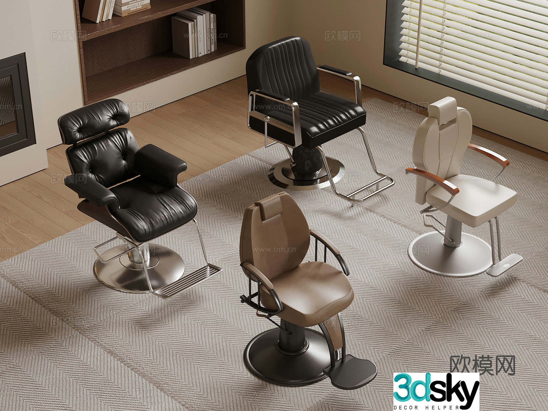 Other chairs modern barber chair 3d model