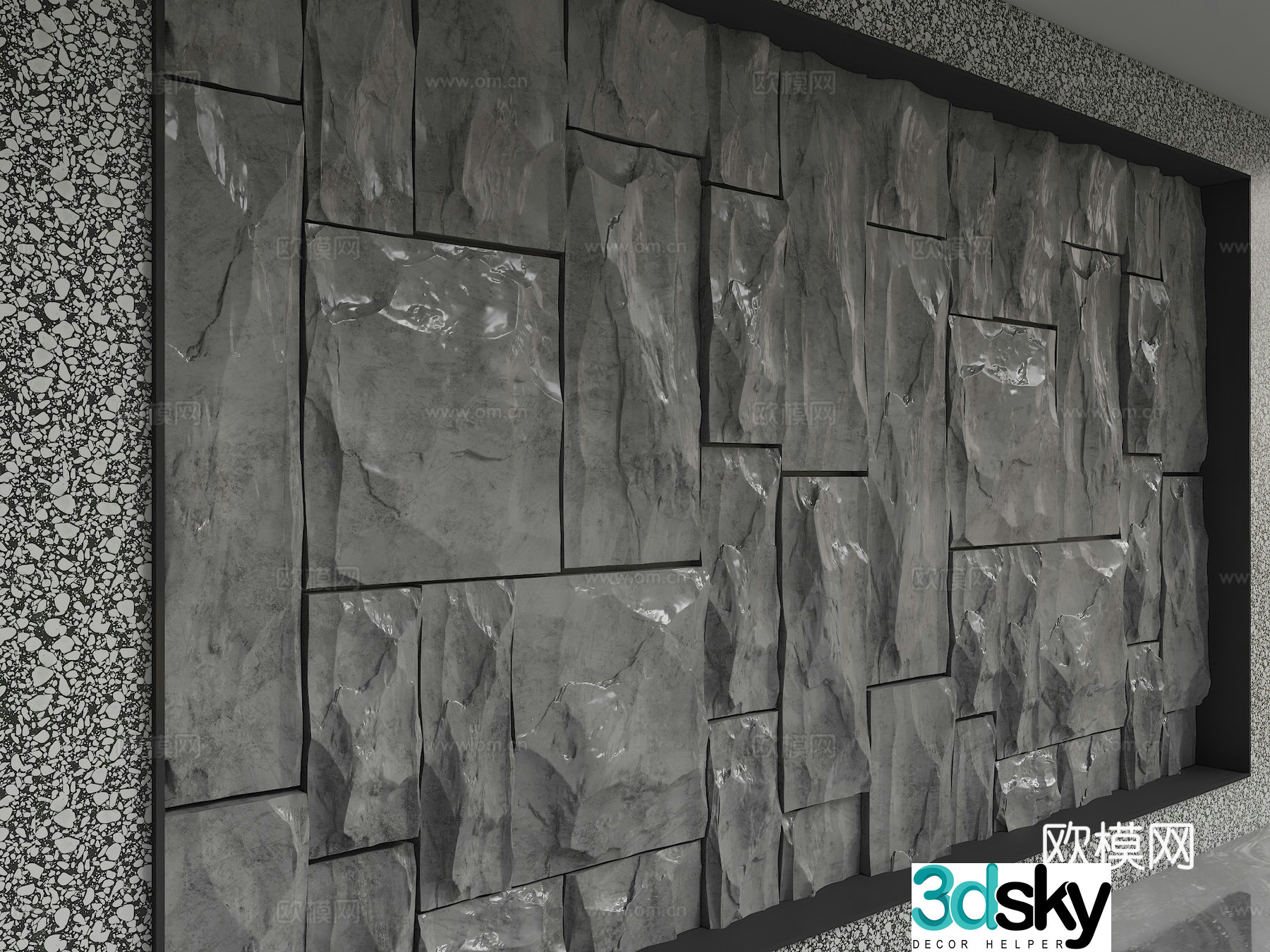Modern background wall 3d model
