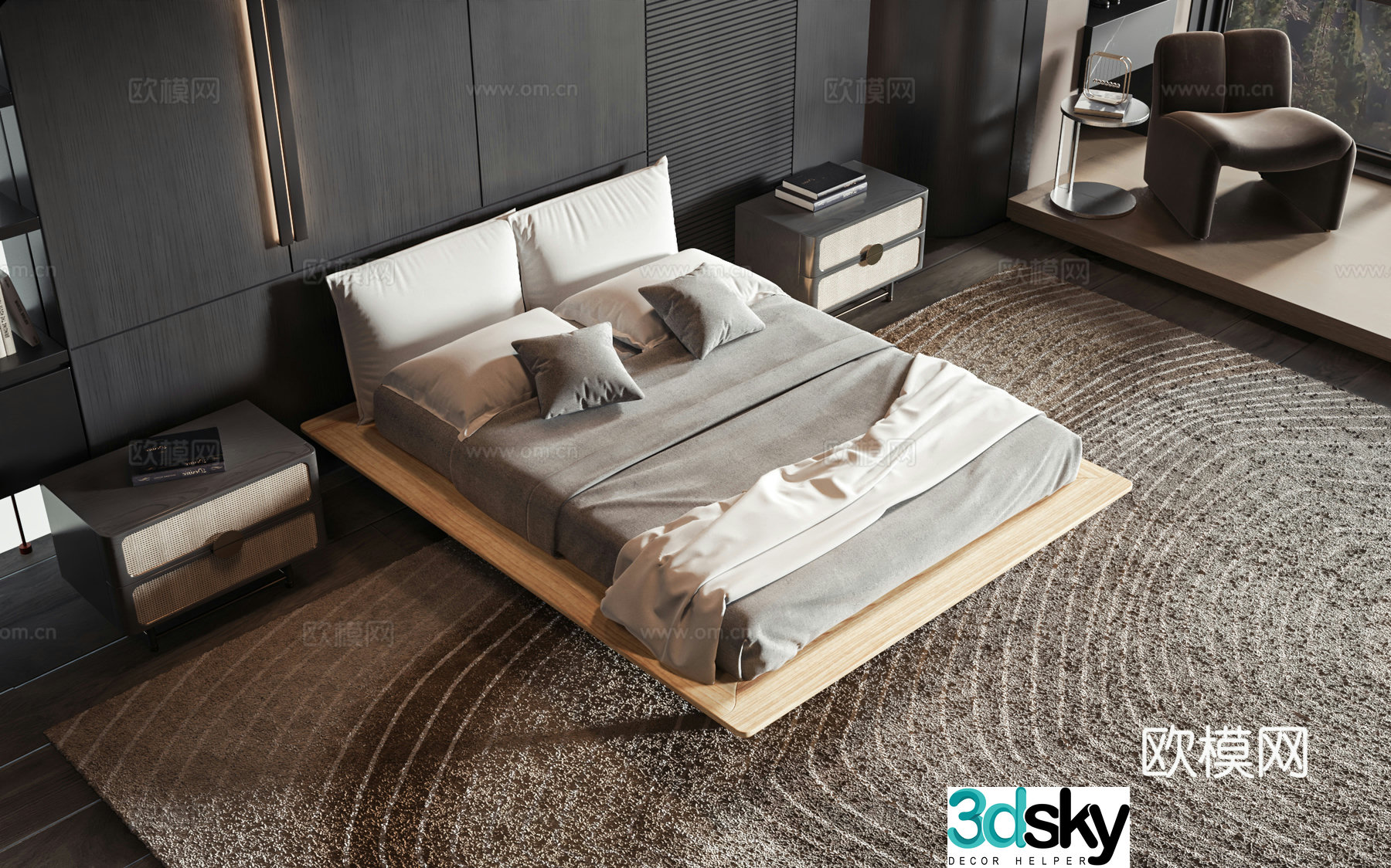 Modern style product bed 3d model
