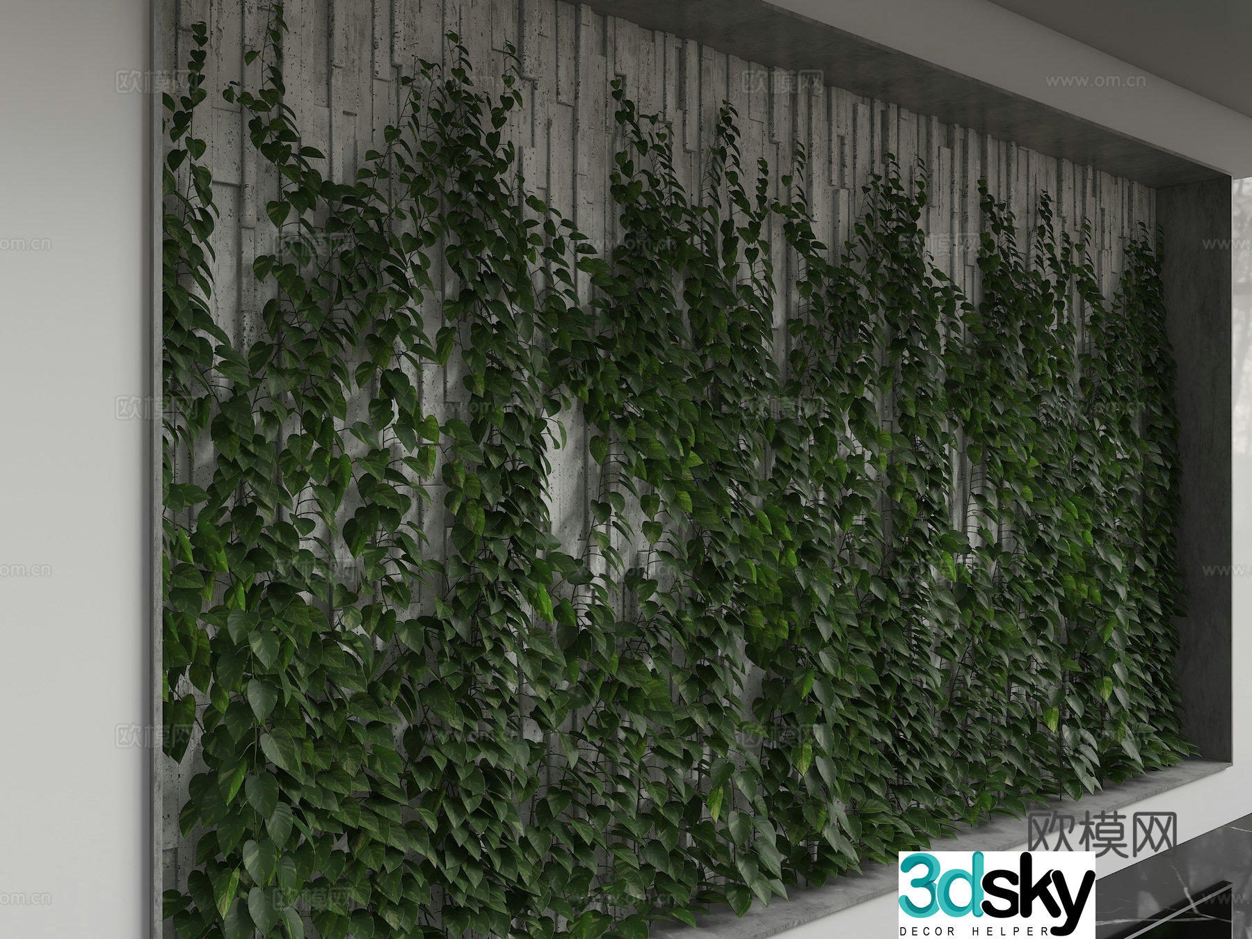 Modern background wall 3d model