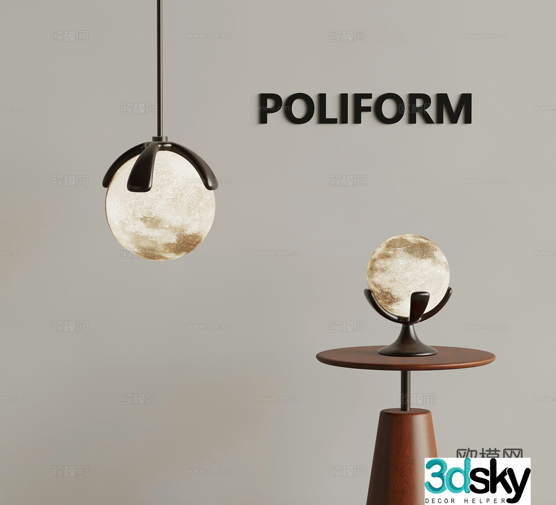 Table lamp Modern small desk lamp Small chandeliers 3d model