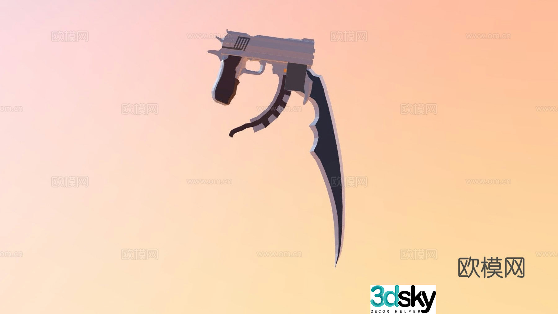 Blade pistol 3d model