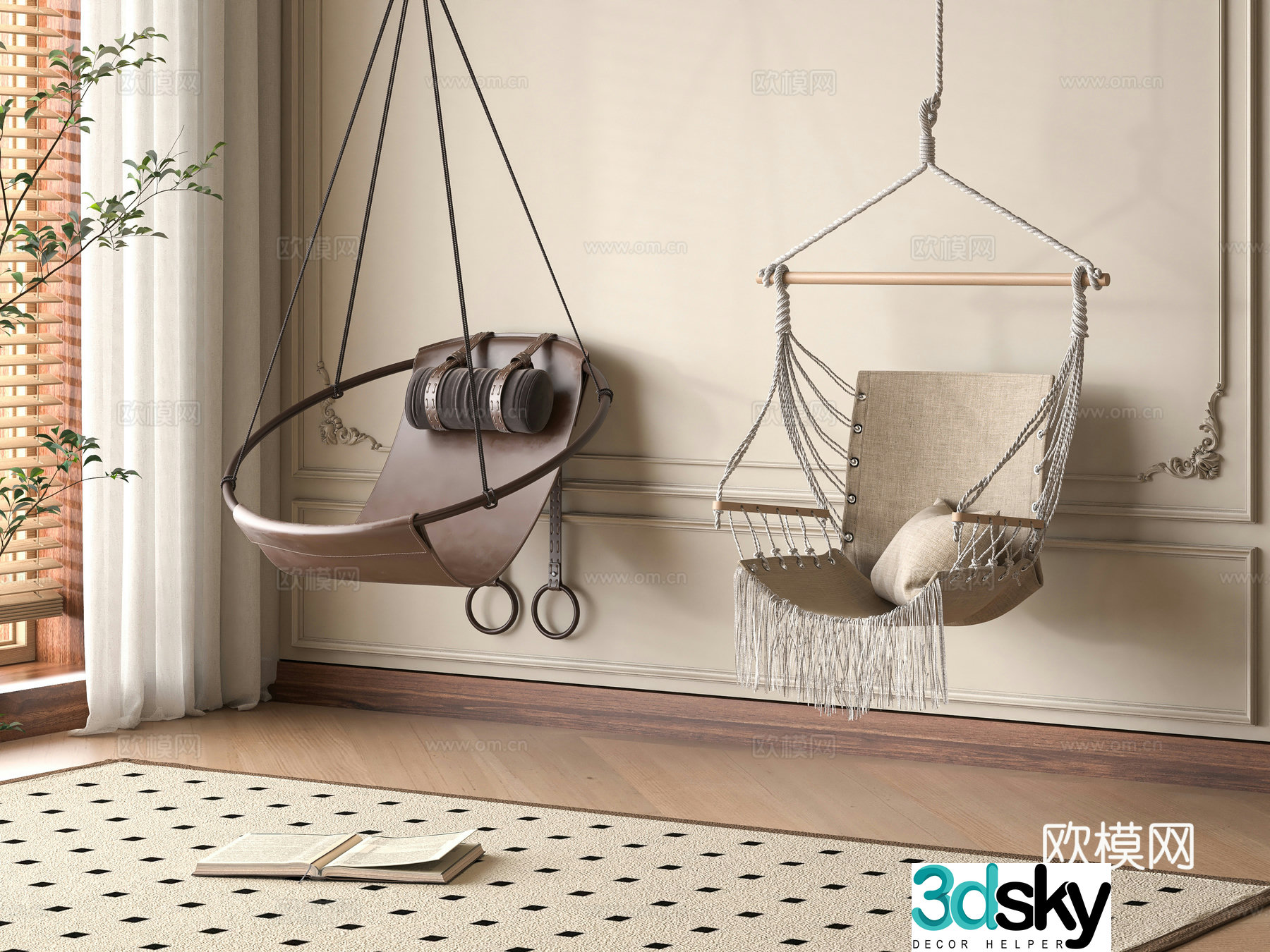 Modern hanging chair 3d model