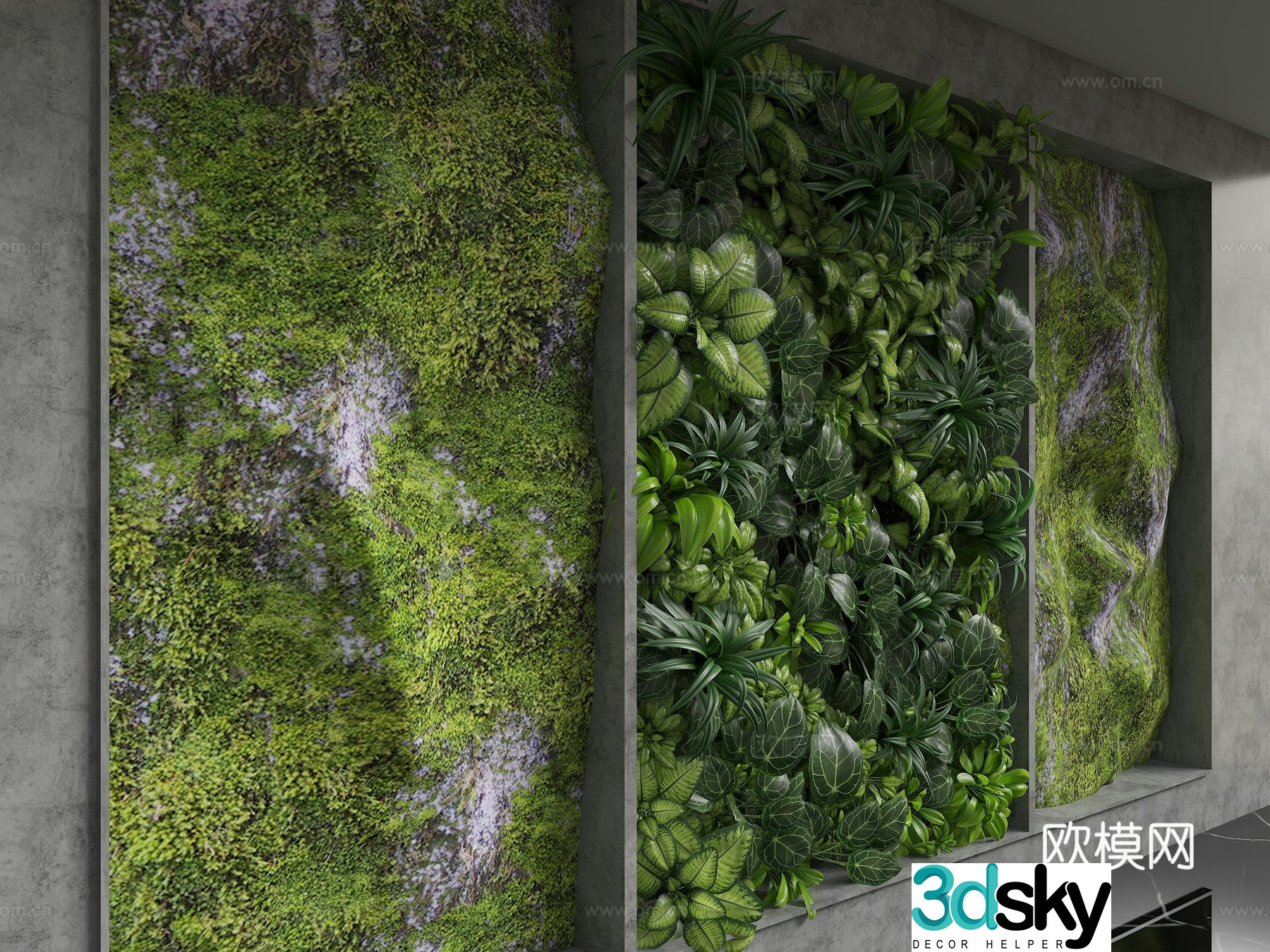 Modern background wall 3d model