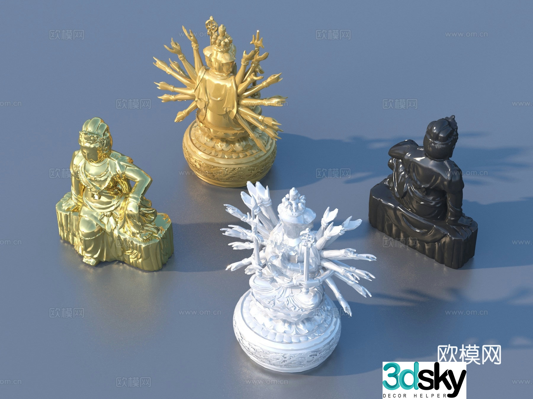 Statue Buddha statue sculpture ornaments figure sculpture 3d model
