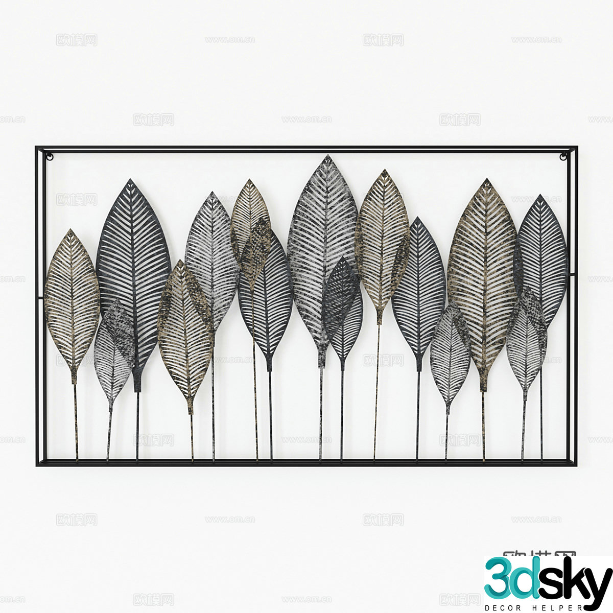 Modern blade pendant Wrought Art pendant 3D model