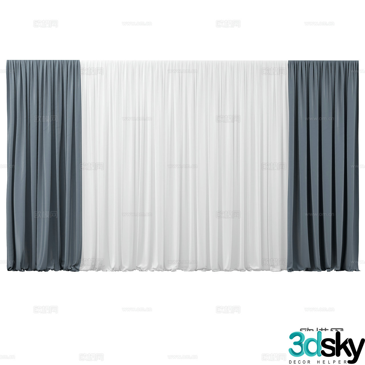 Dedar modern curtains minimalist curtains fabric curtains gauze curtains cloth curtains 3d model
