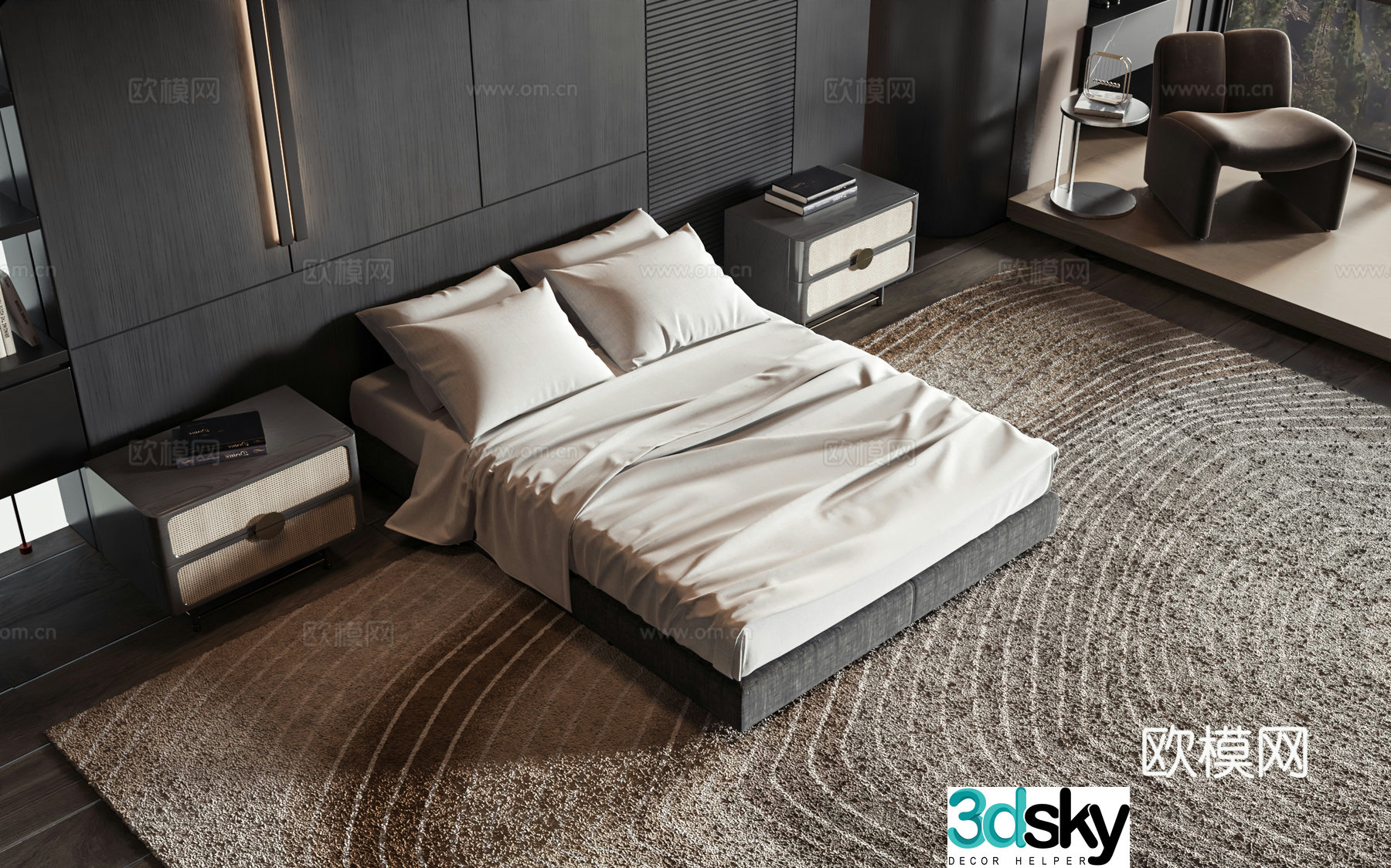 Modern style product bed 3d model