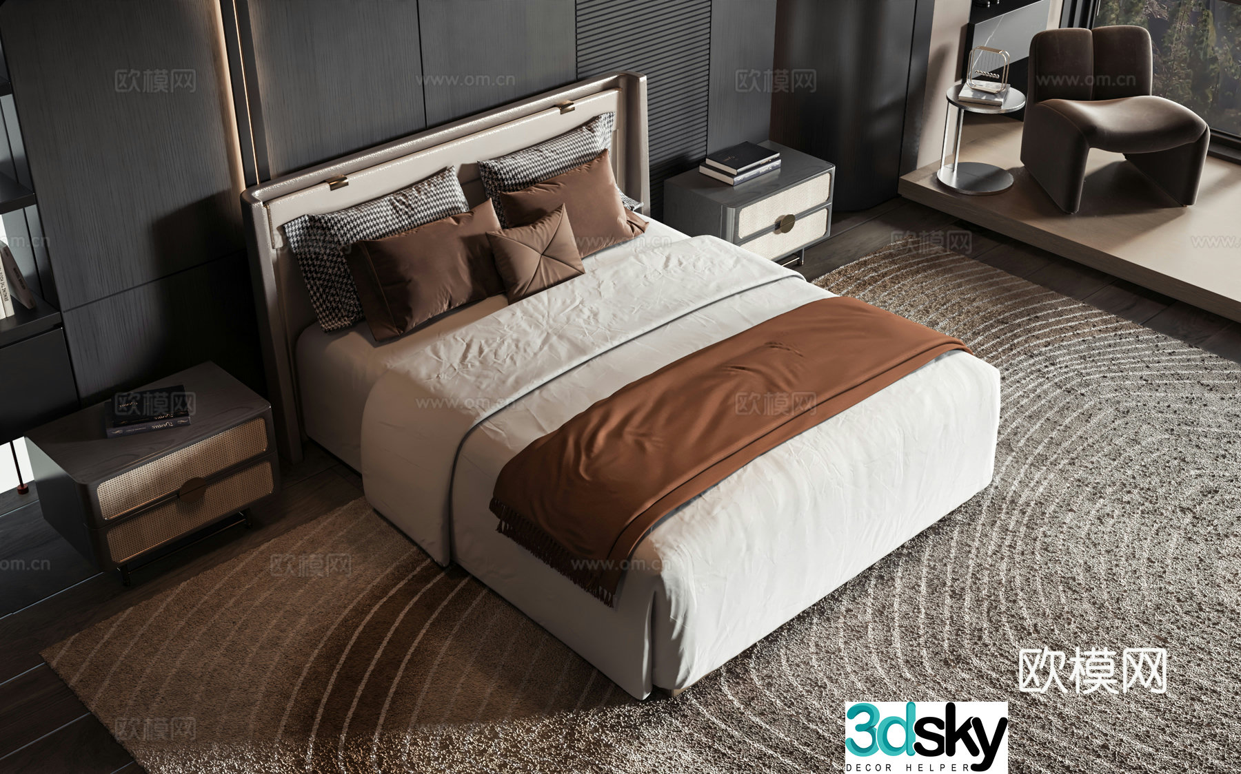 Modern style product bed 3d model