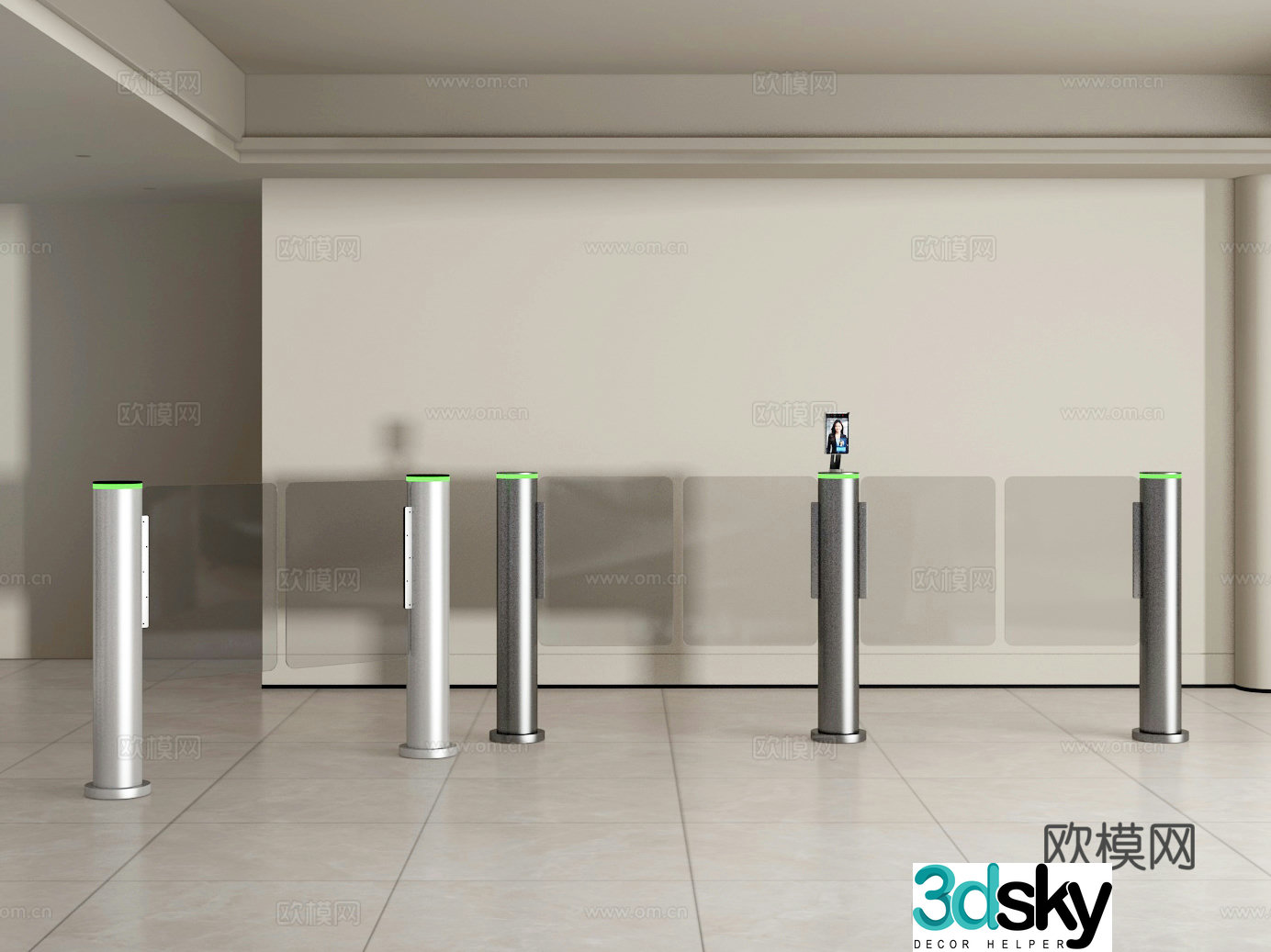 Access control machine 3d model