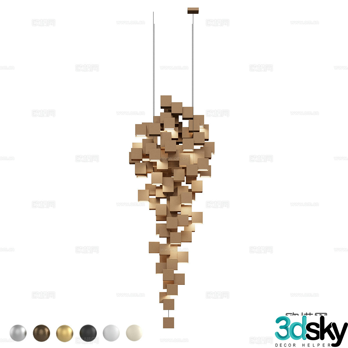 Nordic simple chandeliers chandeliers simple chandeliers restaurant chandeliers wooden chandeliers lamps 3D model