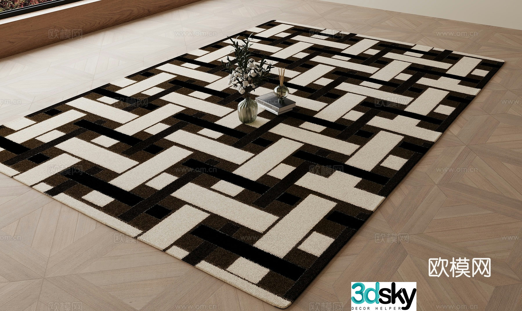 French medieval style carpet 3d model
