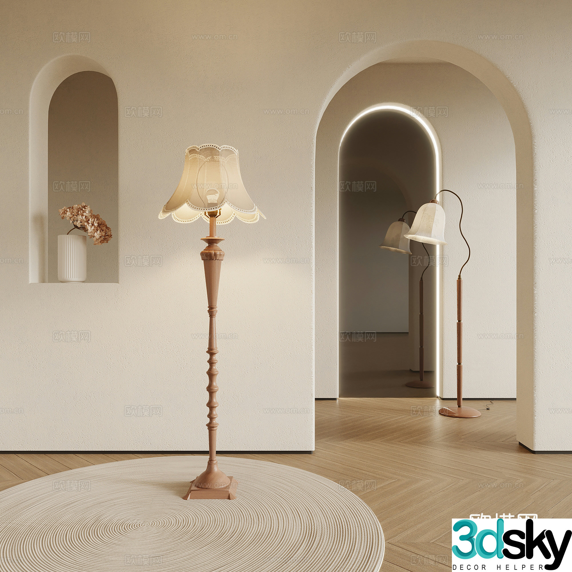 Floor lamp Middle style Floor lamp 3D model