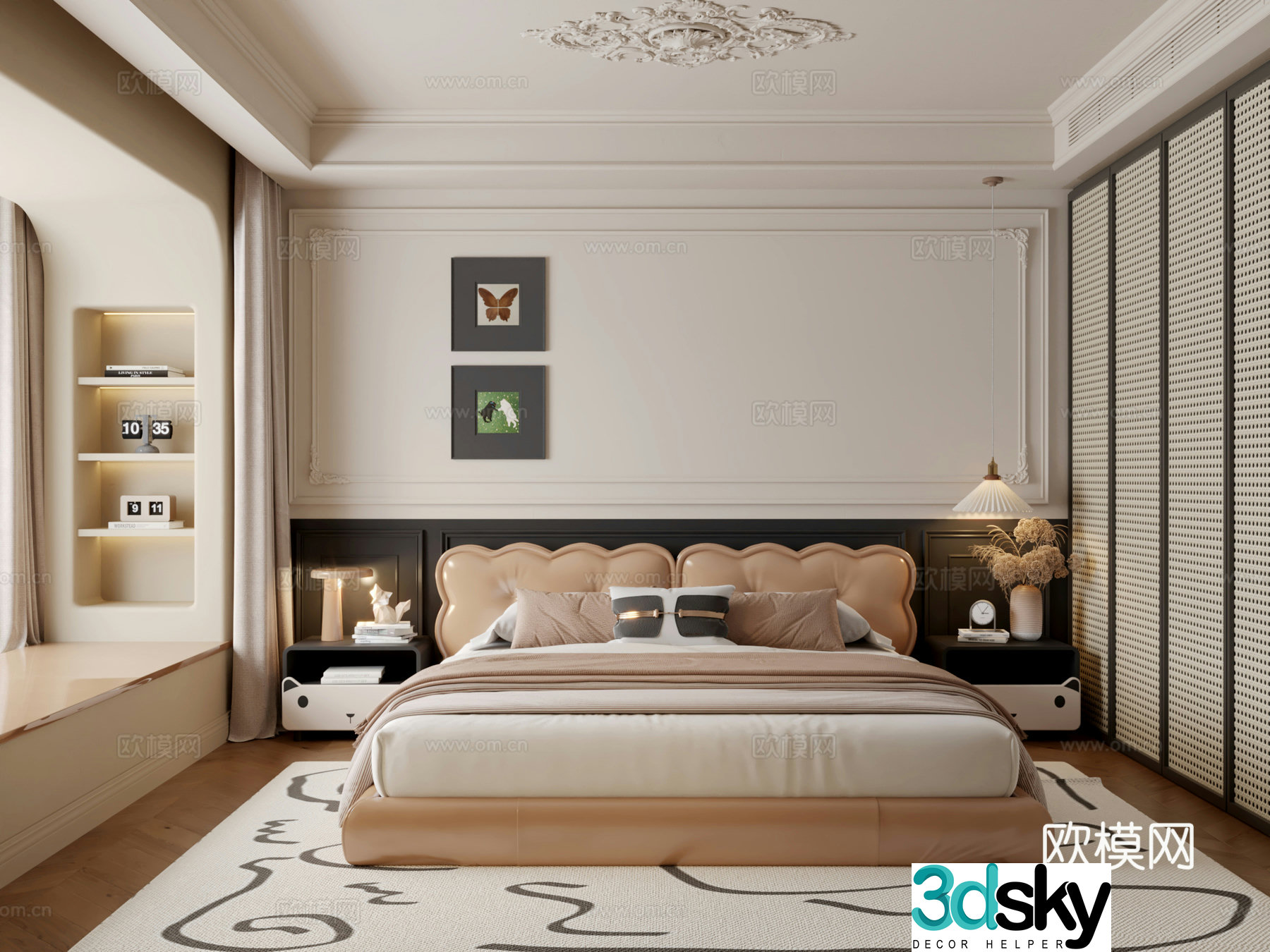 French bedroom 3d model
