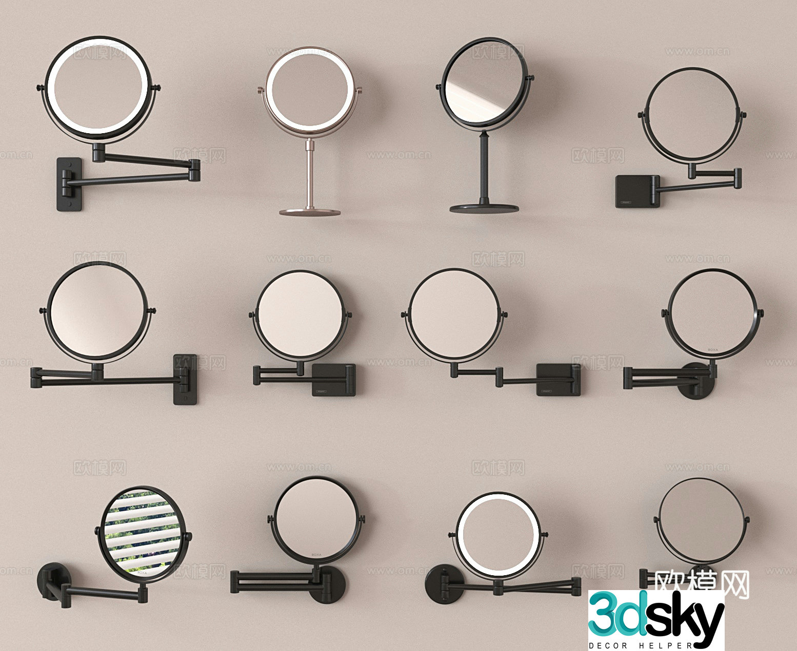 Makeup mirror 3d model