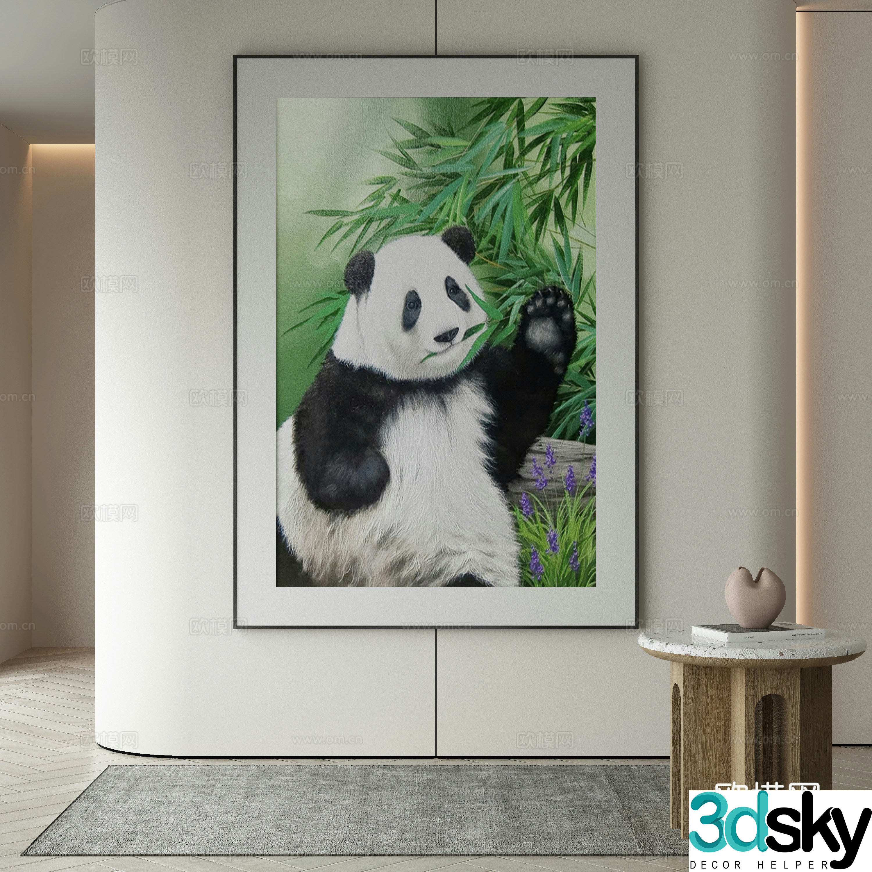 Modern Wasabi Hanging Painting Oil Painting 3D Model