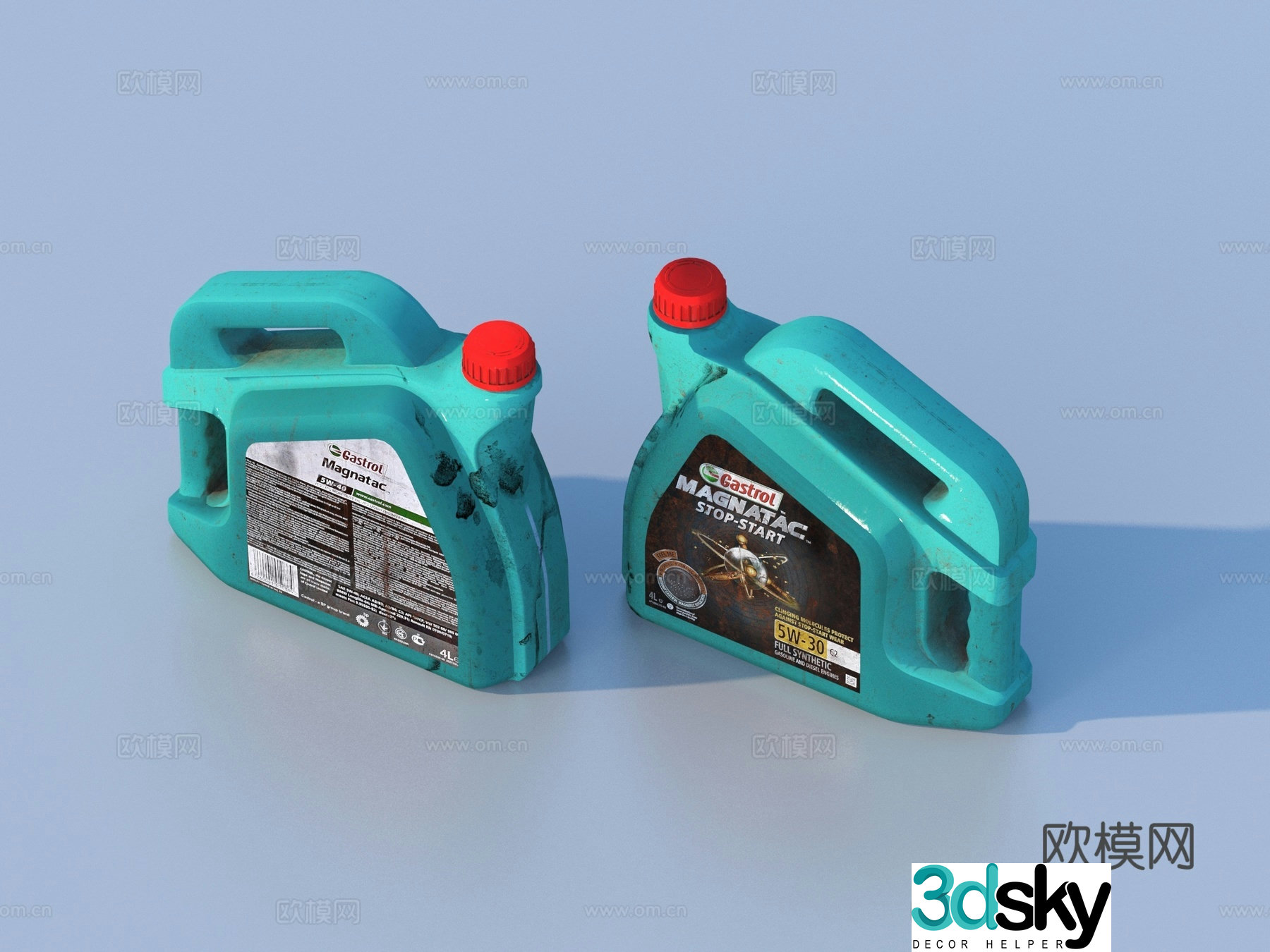 Engine oil bottle gas cylinder plastic gas cylinder oil bottle 3d model