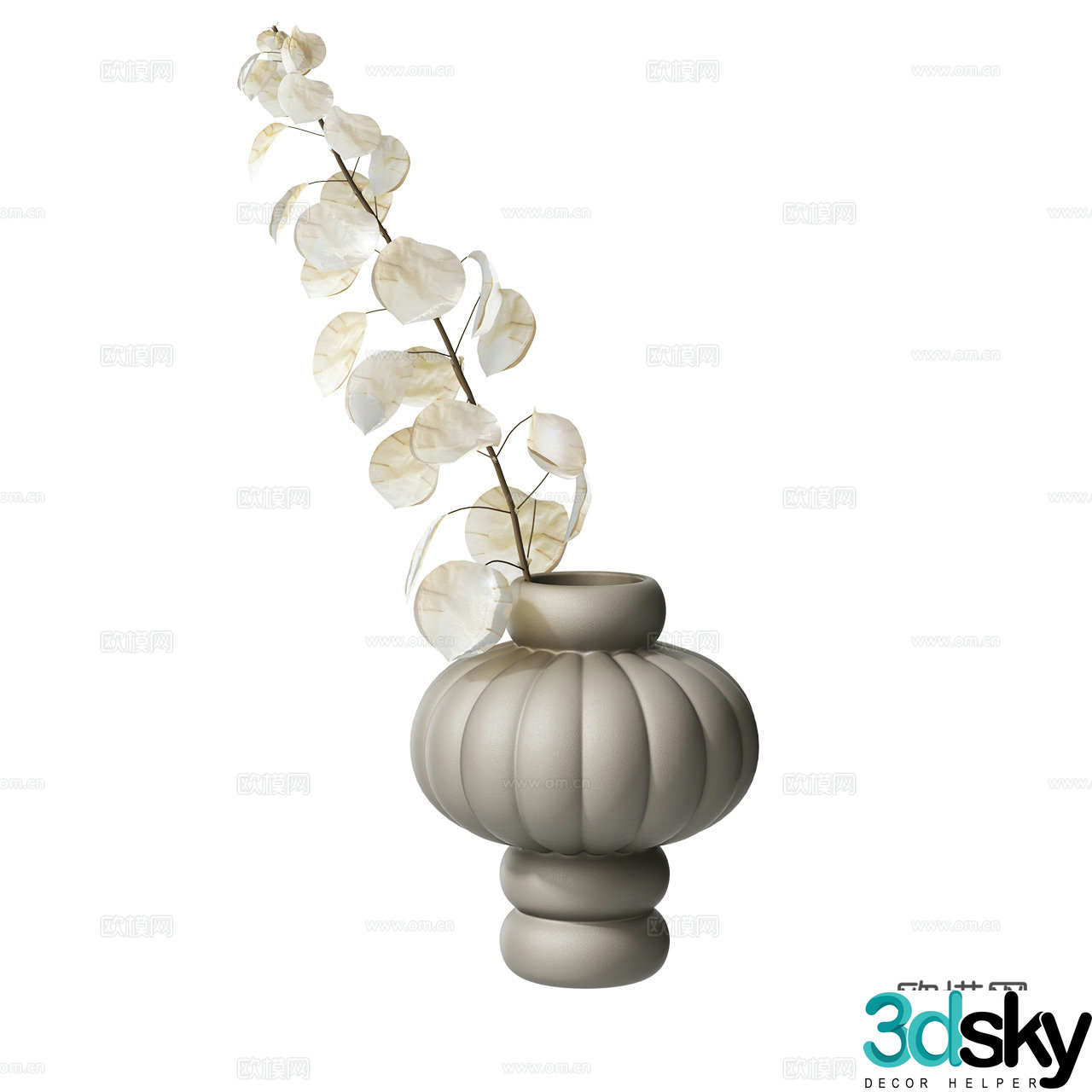 Louise vase vase ornament decoration ornament flower vase ceramic 3d model