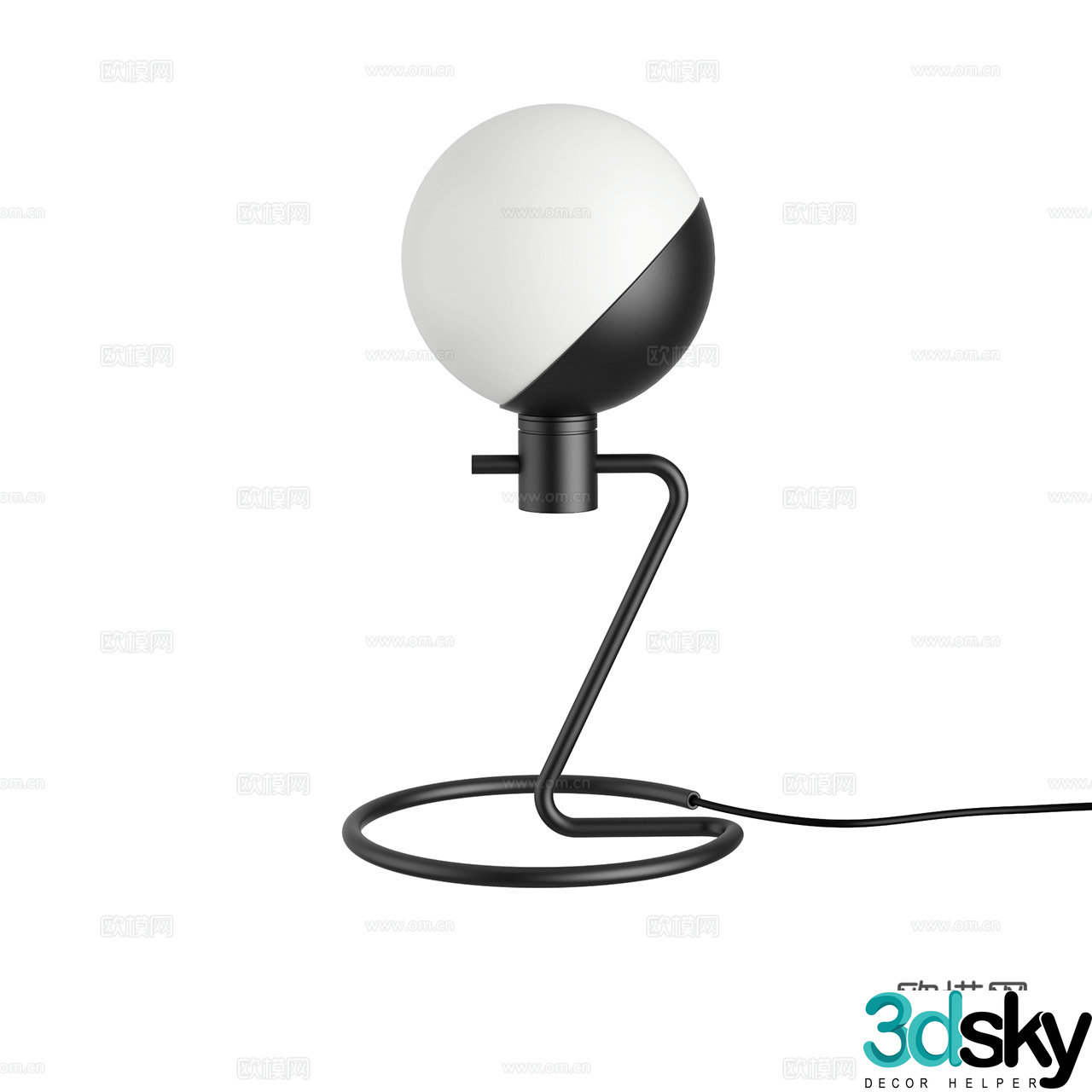 Grupa minimalist table lamp metal table lamp spherical table lamp glass table lamp modern table lamp 3d model