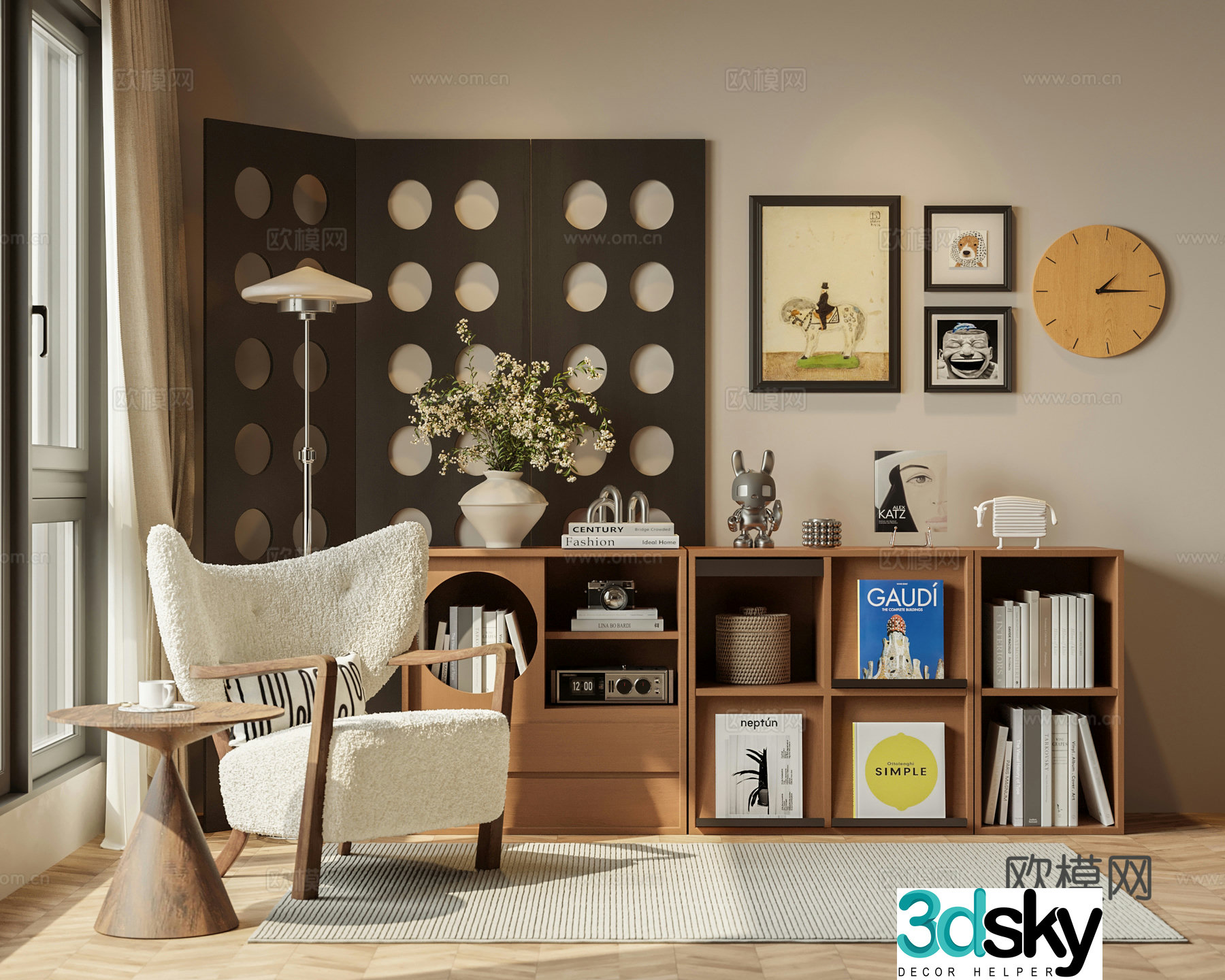Literary and medieval style decoration ornaments 3D model