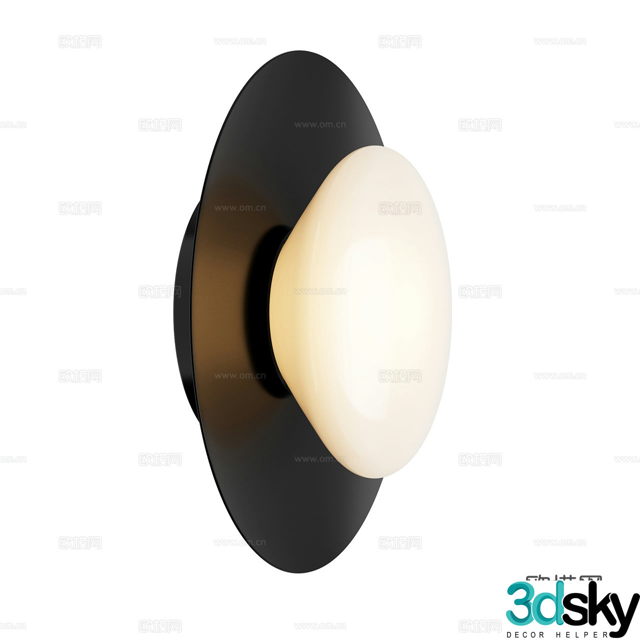 Roll & Hill Modern Wall Light Minimalist Wall Light Round Wall Light 3D Model