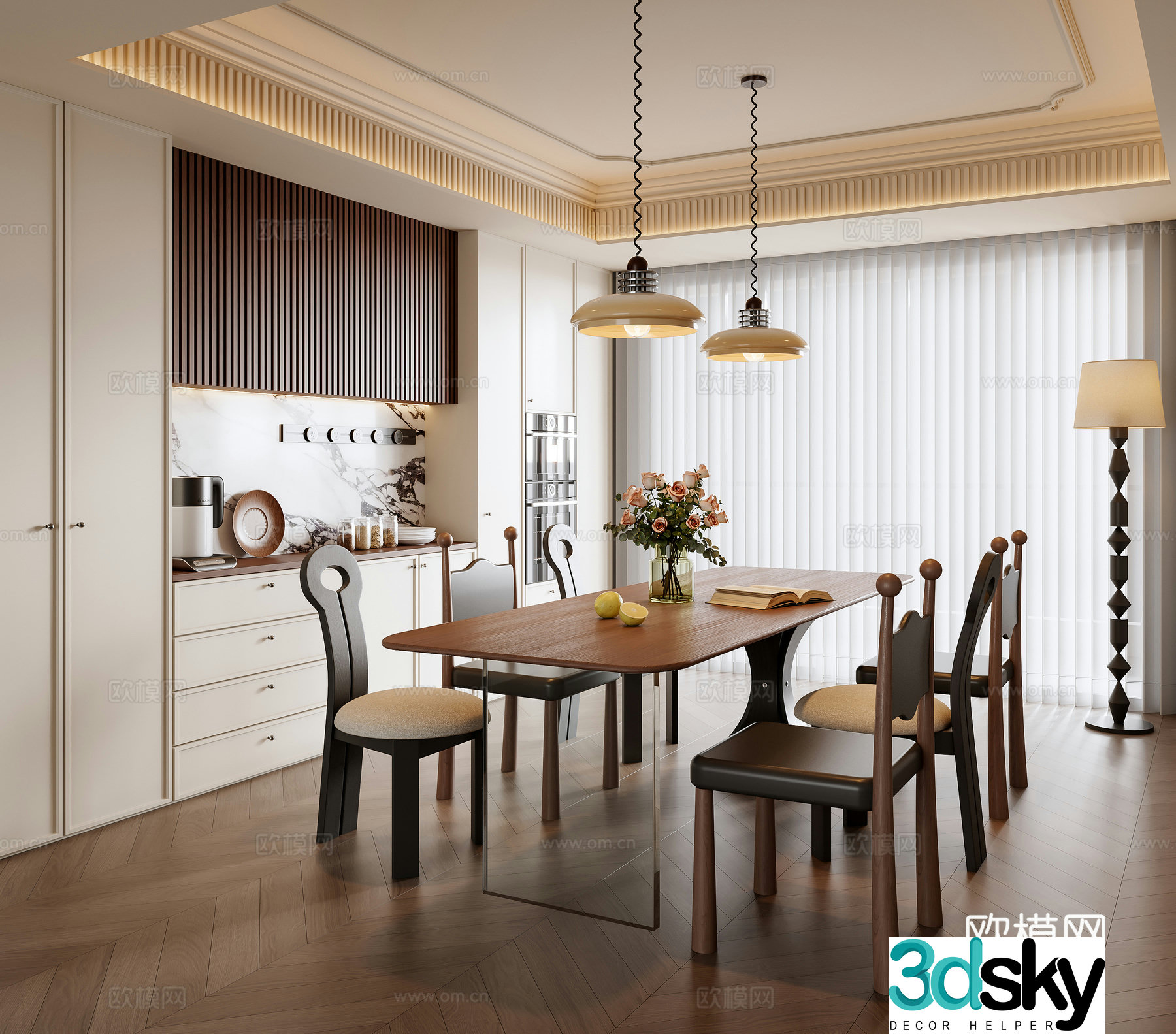 French restaurant 3d model