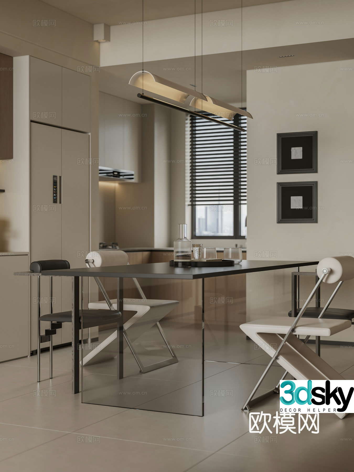 Modern restaurant 3d model