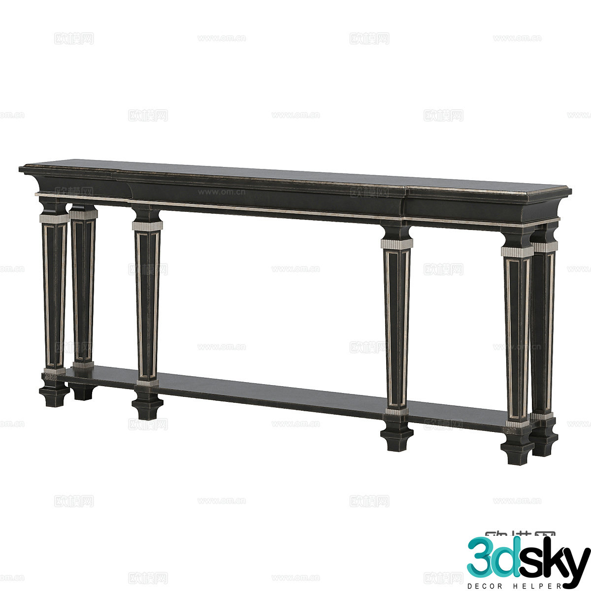 French simple side cabinet side cabinet simple side cabinet 3D model