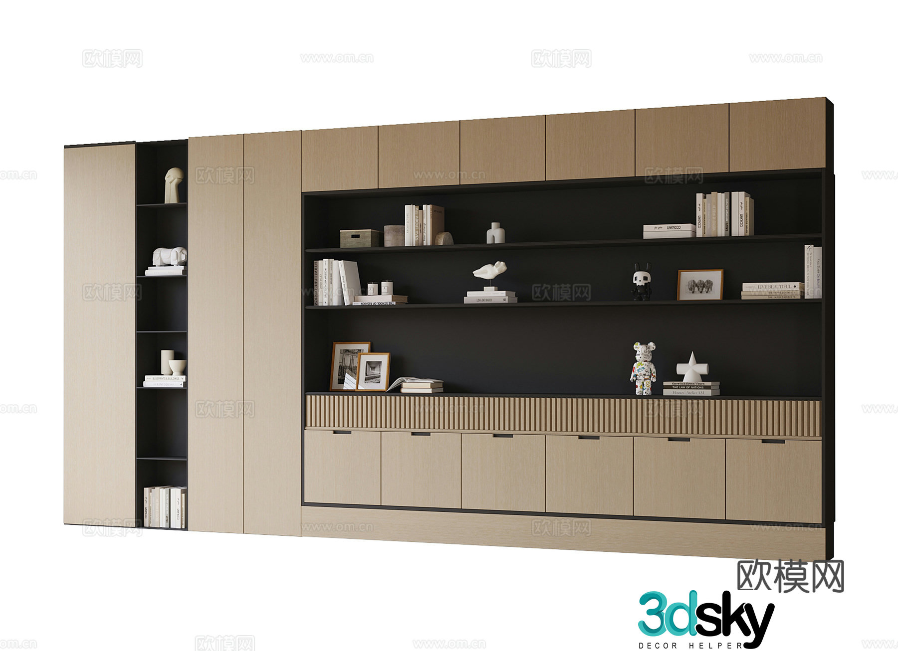 Modern bookcase Office bookcase 3d model