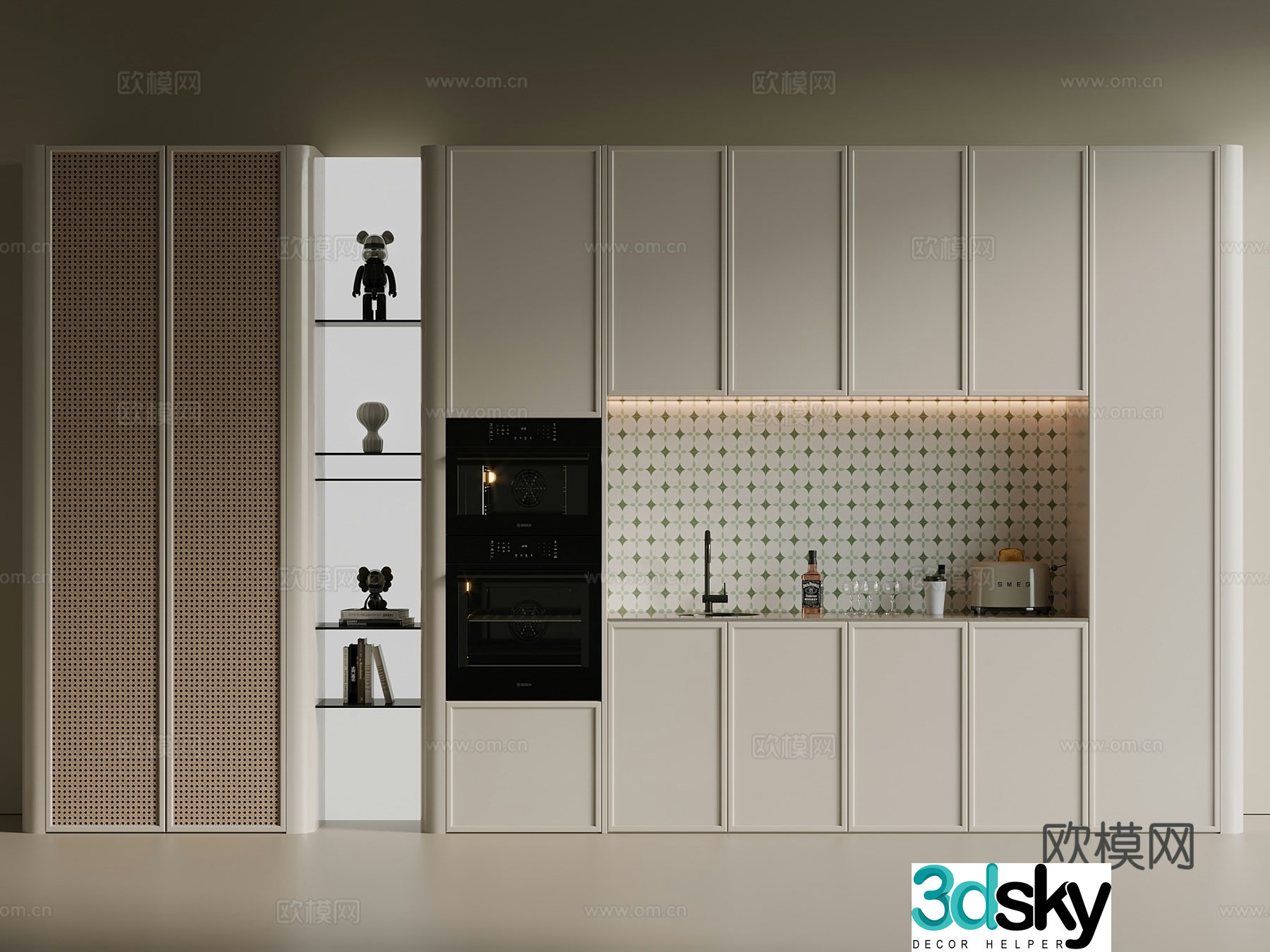 French light luxury wine cabinet wine cabinet sideboard shoe cabinet sideboard tea cabinet sideboard 3D model