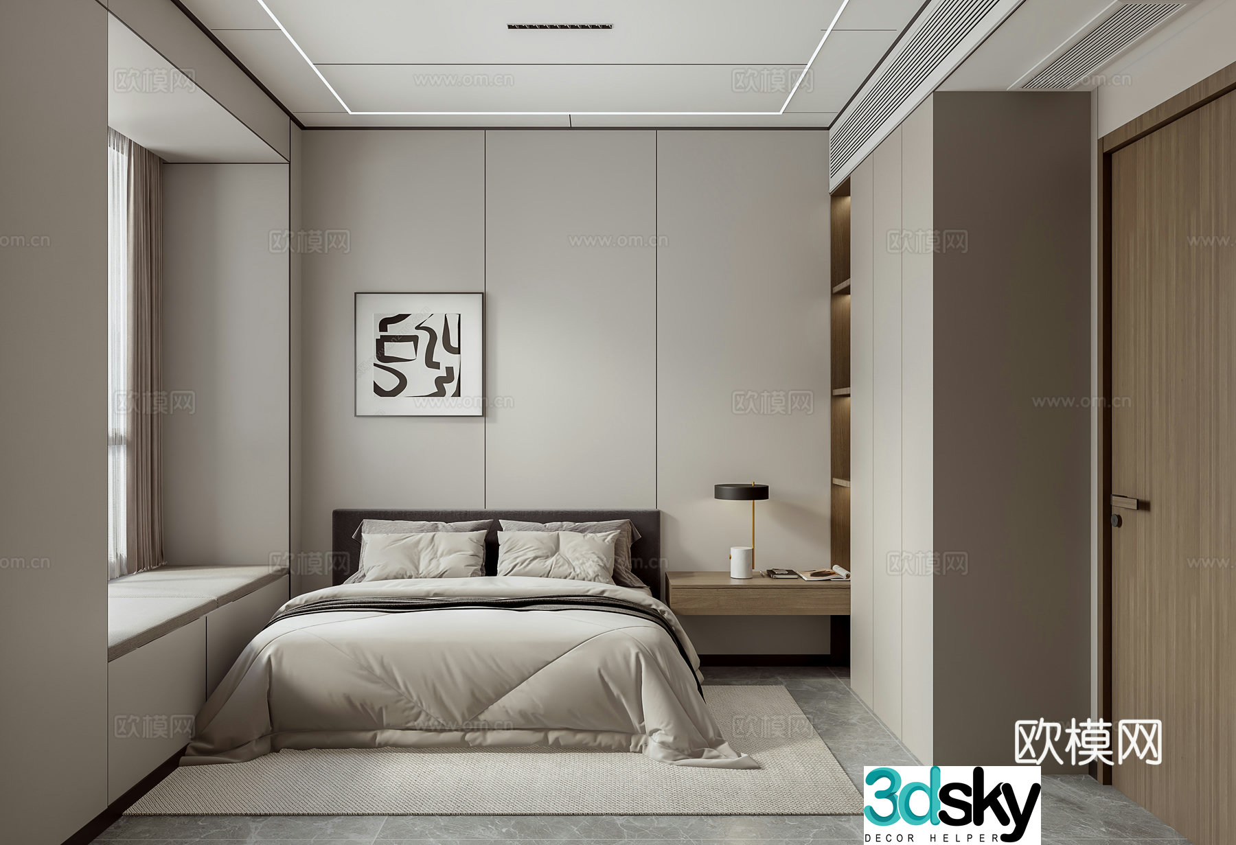 Modern bedroom 3d model