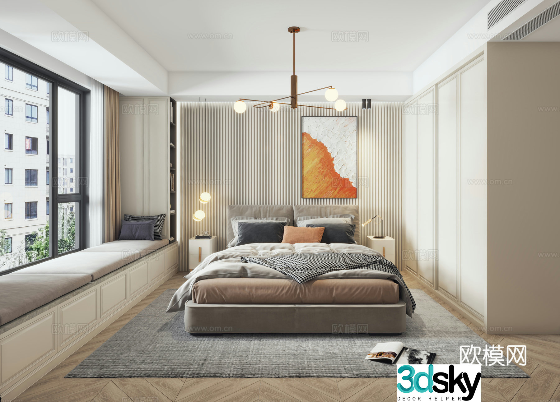 Modern bedroom 3d model