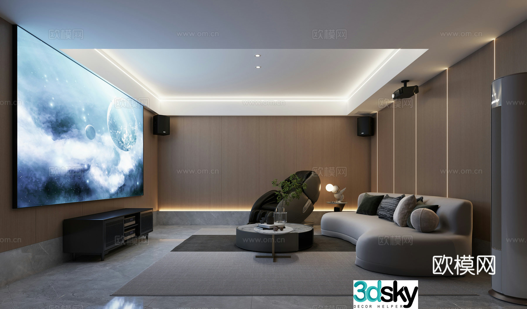 Home Audio and Video Room Villa Audio and Video Room Equipment Audio and Video Room Audio and Video Room Audio and 3D Model