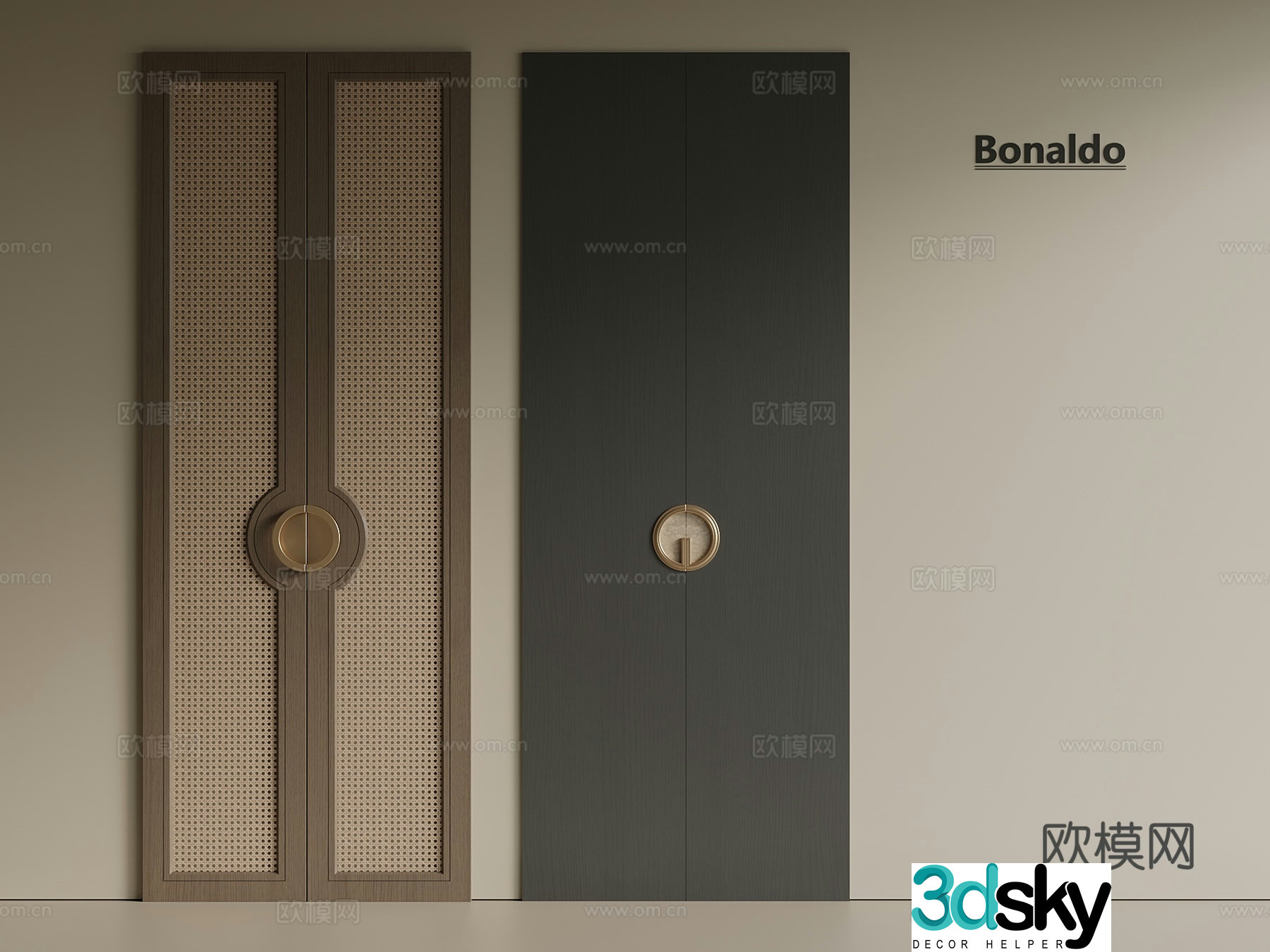 Middle Ages New Chinese Style Cabinet Door Door Panel Wardrobe Door Wine Cabinet Door Shoe Cabinet Door 3D Model