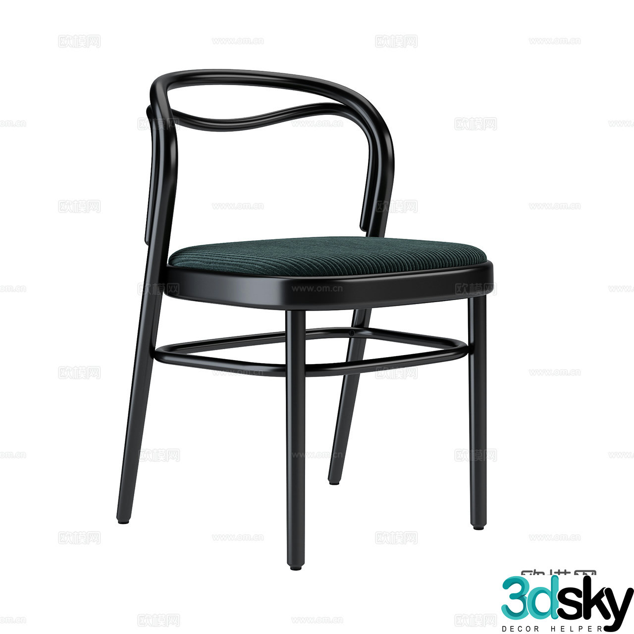 Beaulieu retro single chair medieval style single chair dining chair tea chair book chair 3d model