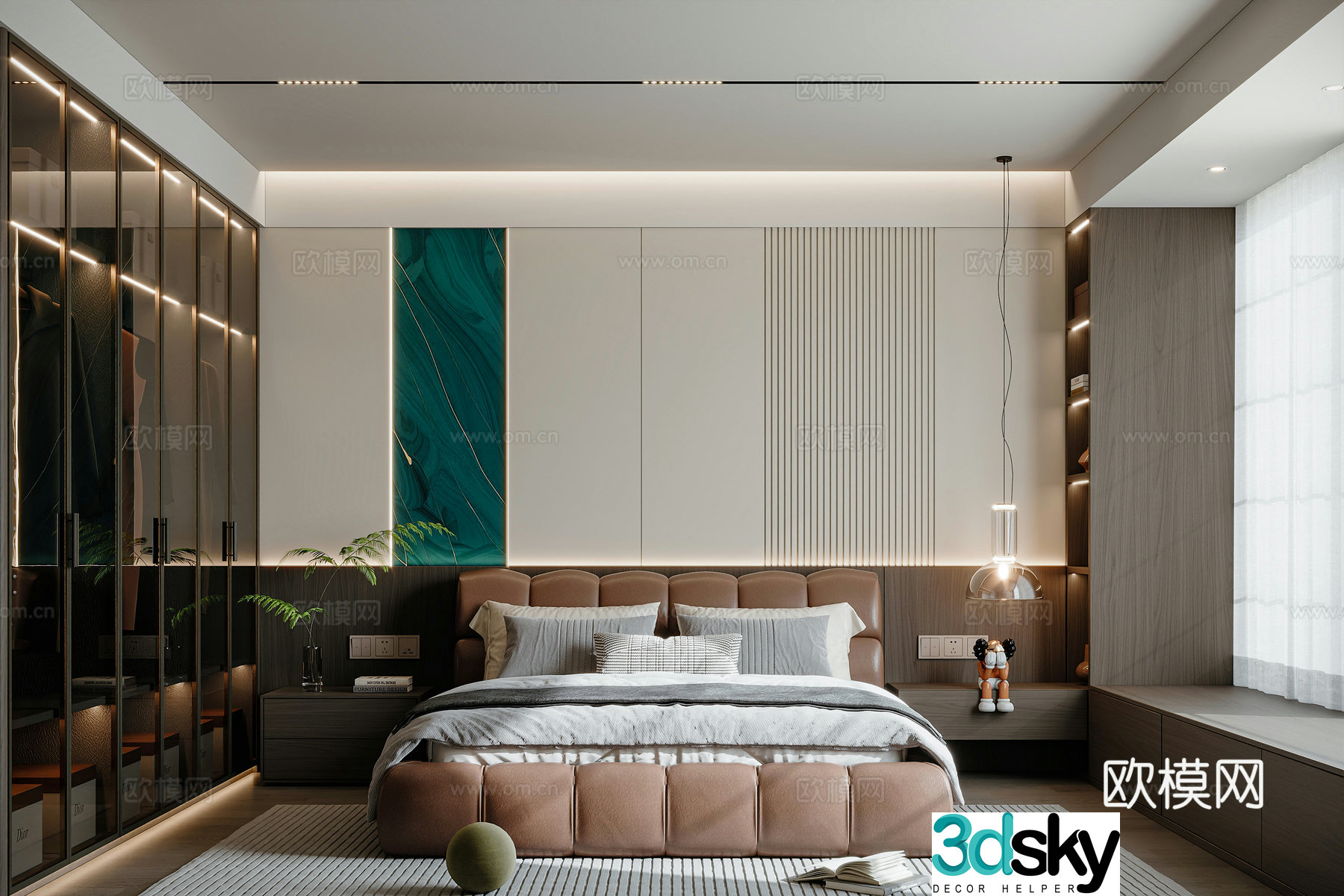 Modern home bedroom 3d model