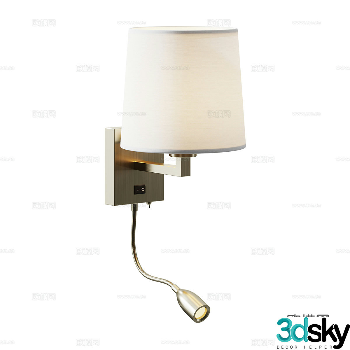 Modern Italian light luxury decorative wall light 3d model