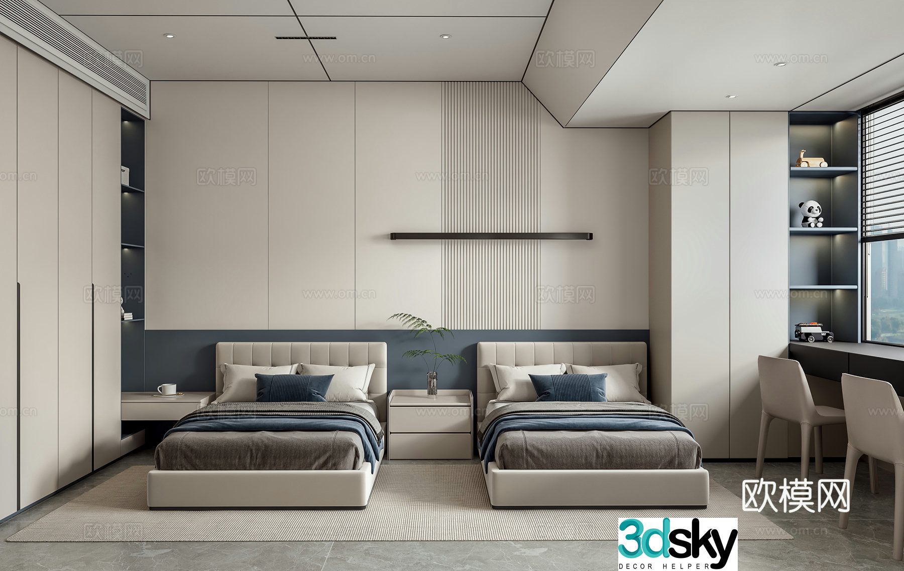 Modern bedroom 3d model