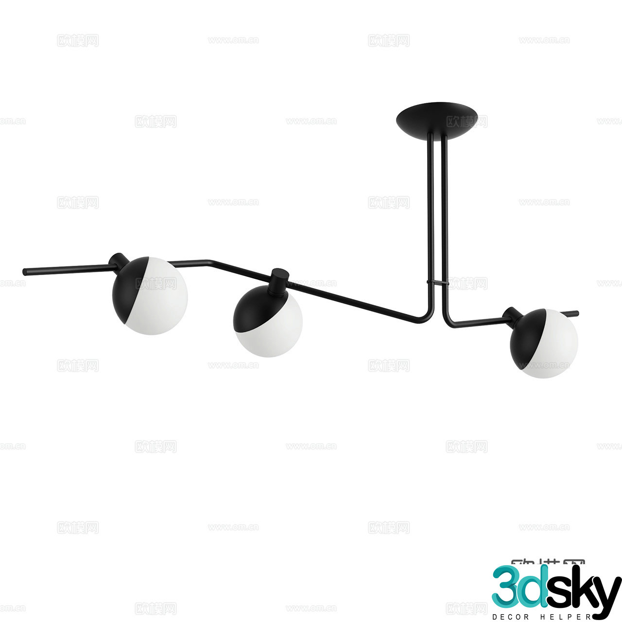 Grupa Minimalist Chandelier Decorative Chandelier Spherical Chandelier Metal Chandelier Glass Chandelier 3D Model