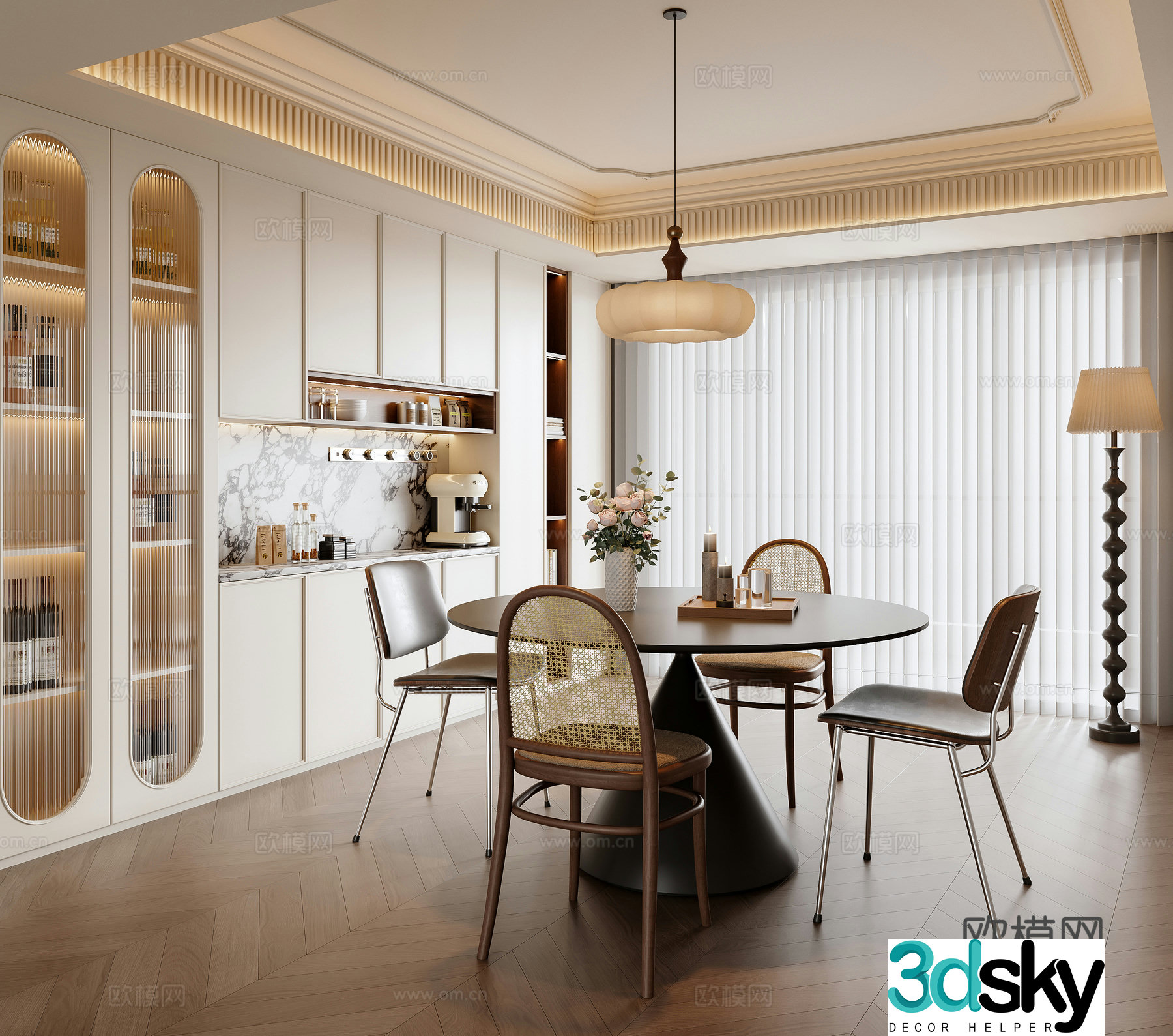 French restaurant 3d model