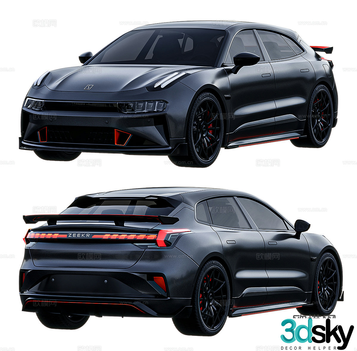 Zeekr 001 FR coupe 3d model