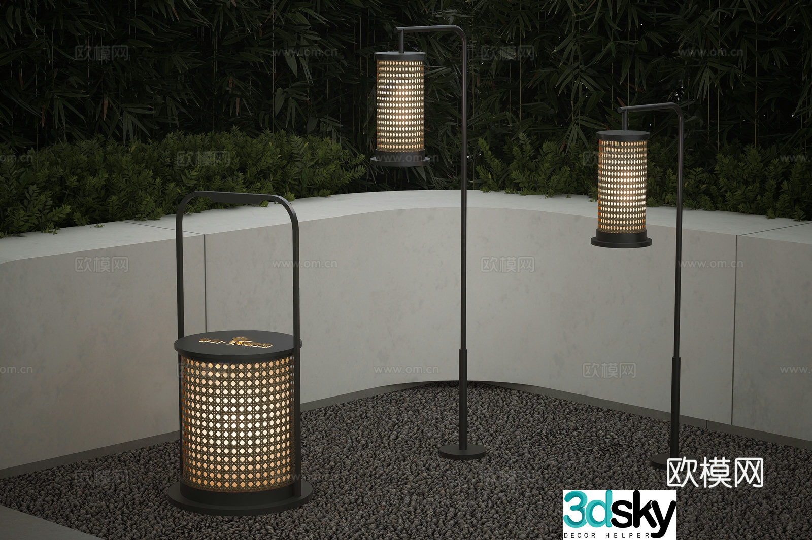 Modern garden lights Landscape lights Lights Camping lights Outdoor lights Lawn lights 3d model