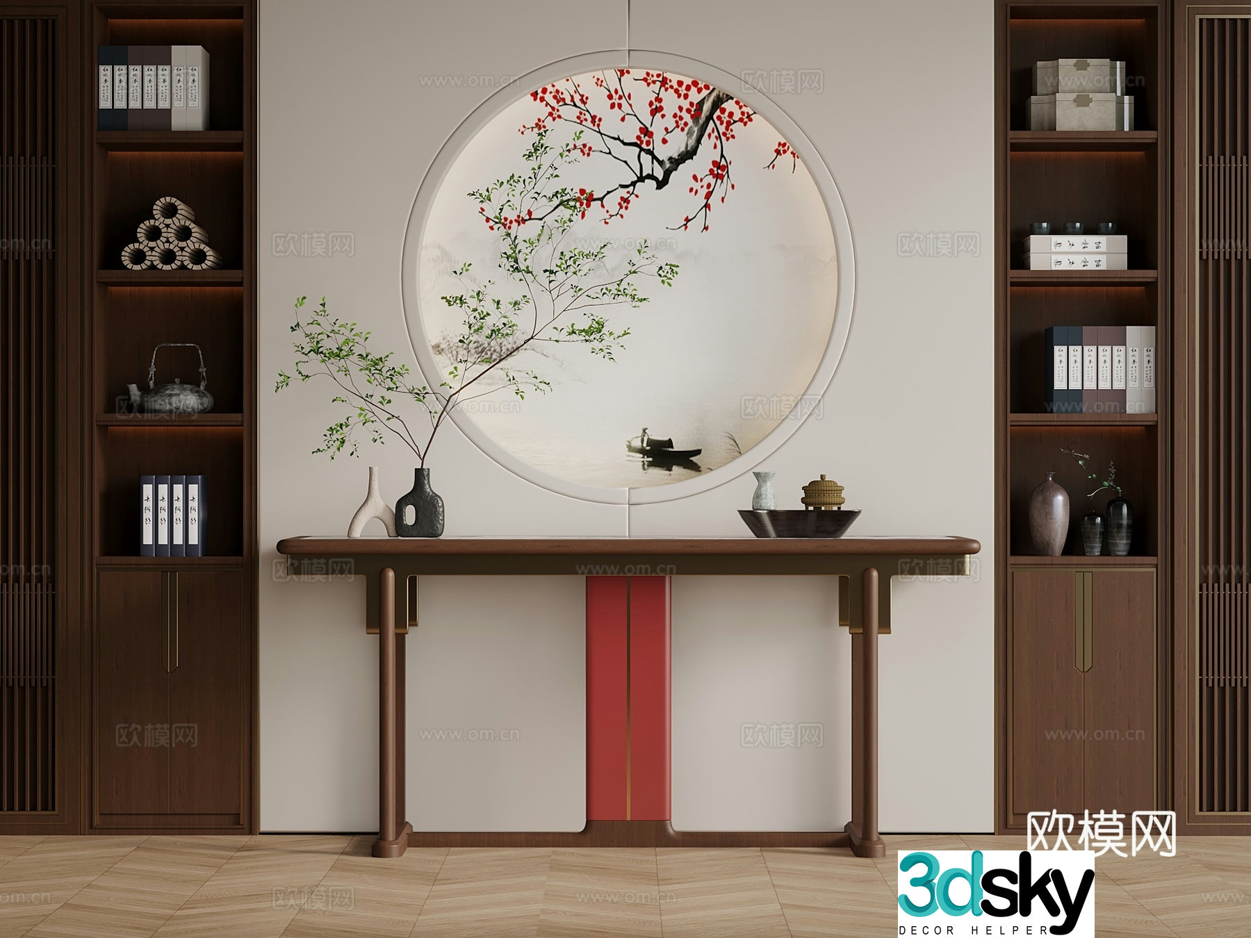 Middle Ages New Chinese Style Entrance Scenery Villa Entrance Song Style Entrance End Scenery Xuan 3D Model