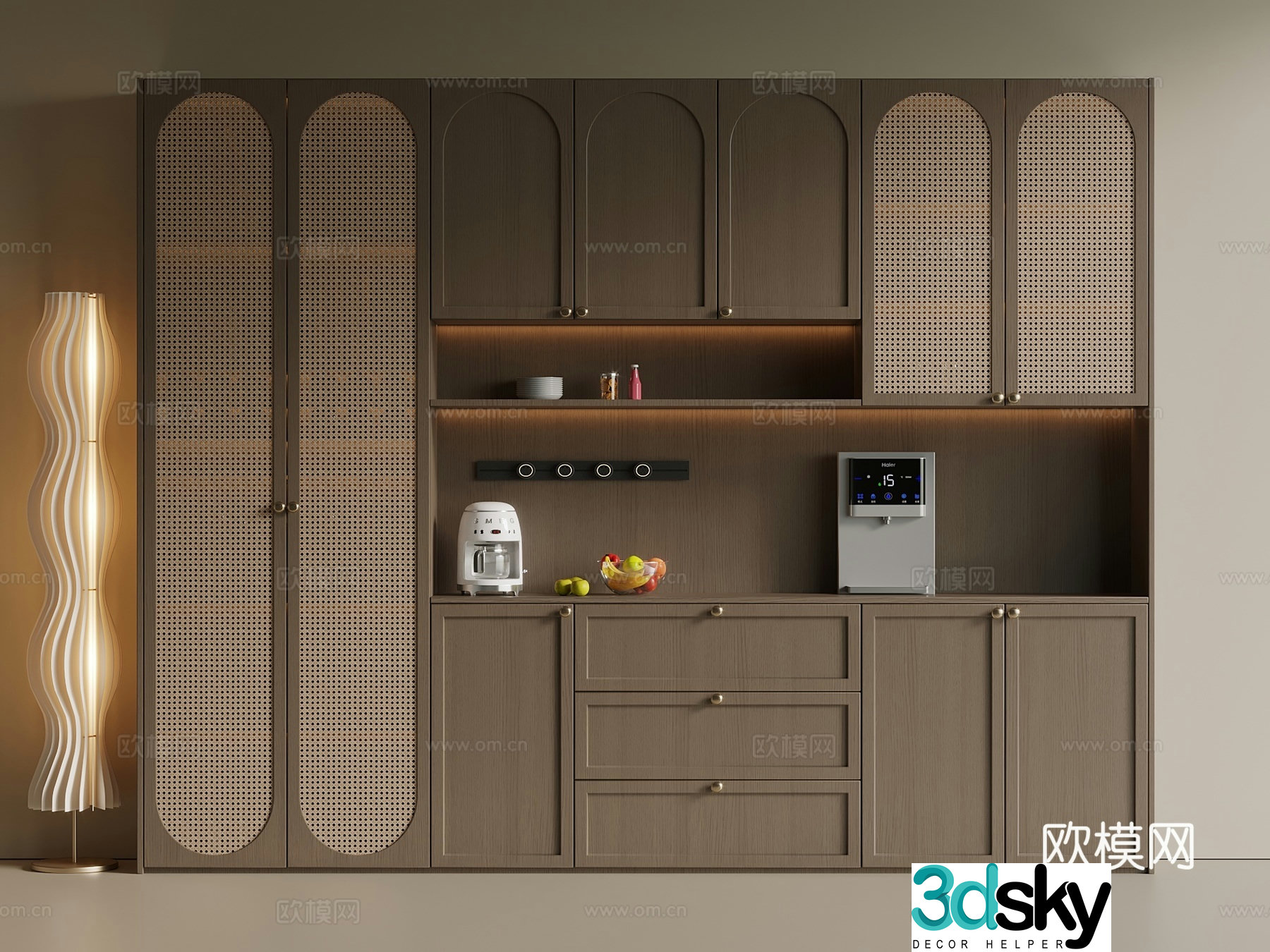 Middle Italian wine cabinet wine cabinet sideboard shoe cabinet sideboard tea cabinet sideboard 3D model
