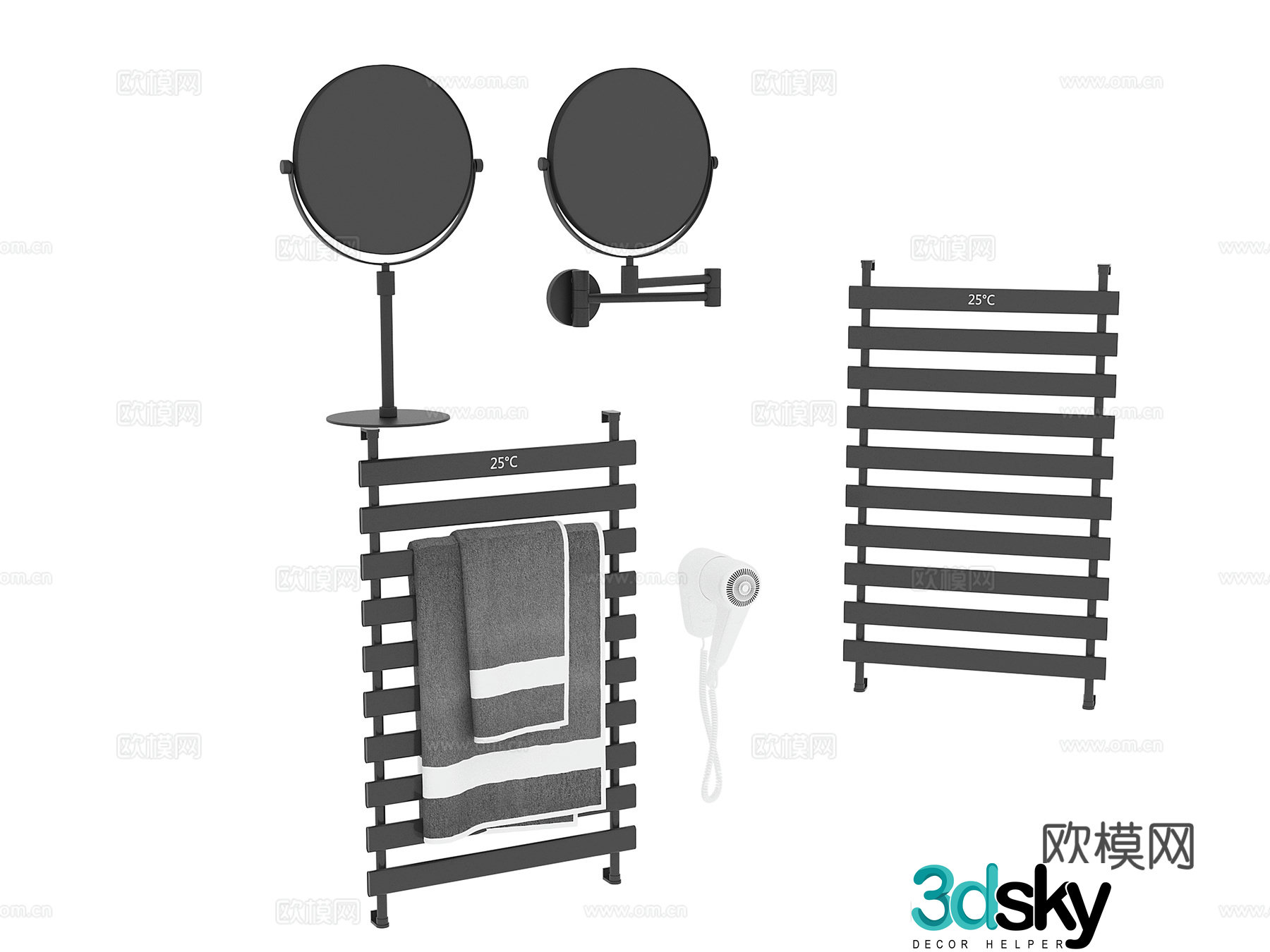 Hardware Towel Rack 3D Model