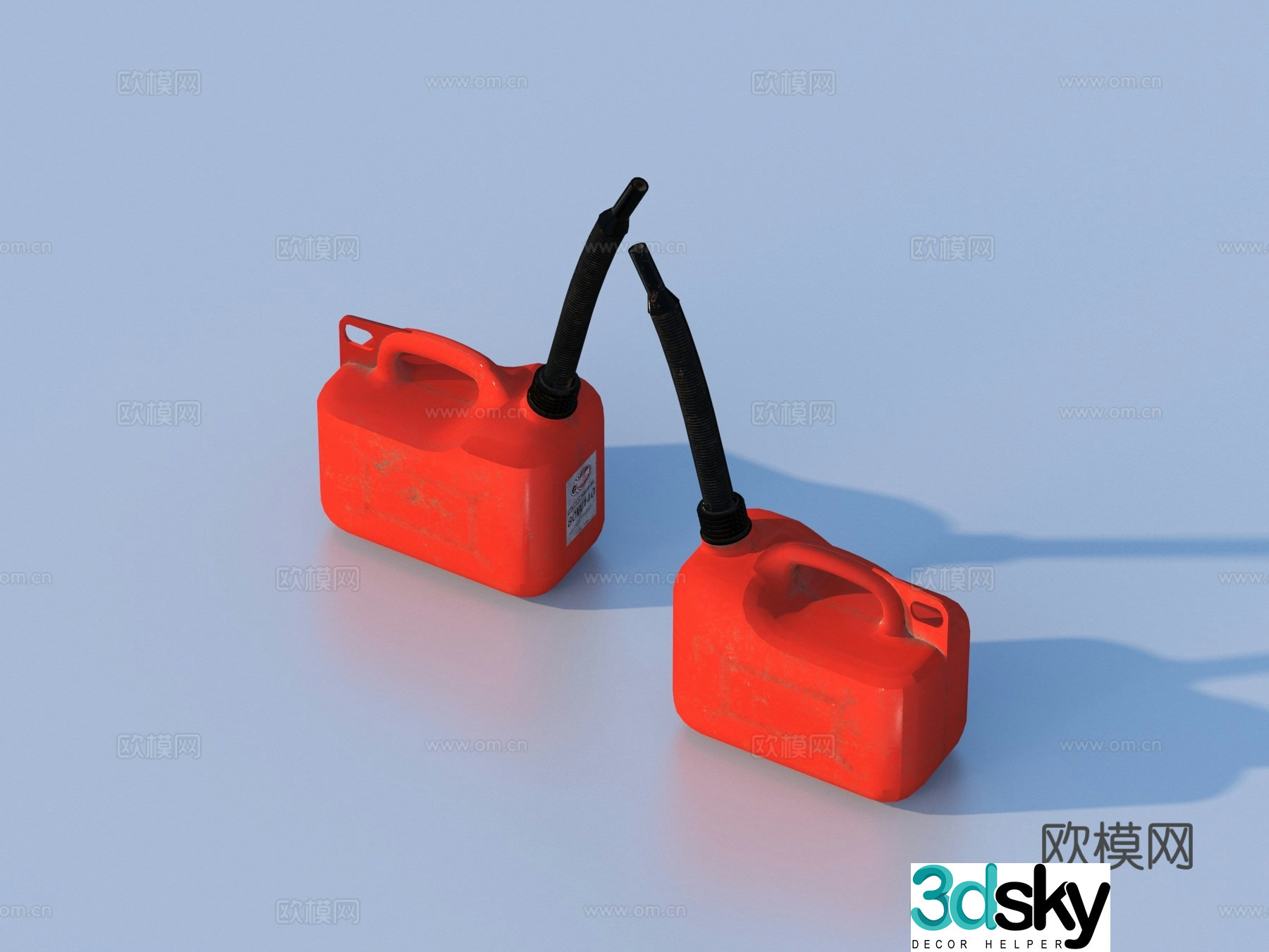 Gasoline barrel refueling 3d model