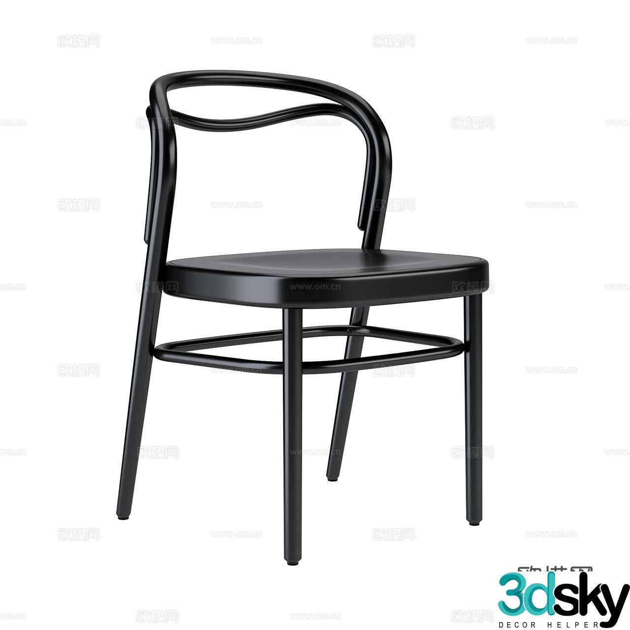 Beaulieu retro single chair medieval style single chair dining chair tea chair book chair 3d model