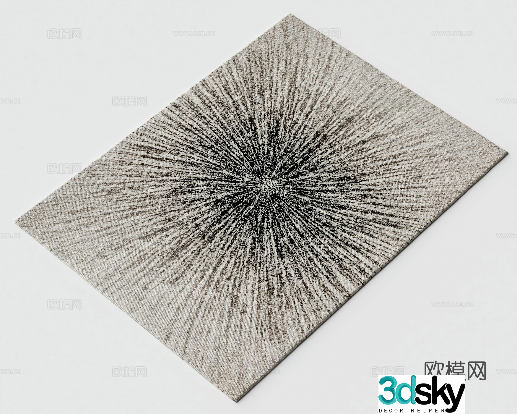 New Chinese carpet Rectangular carpet Fabric carpet Living room carpet Creative carpet 3d model