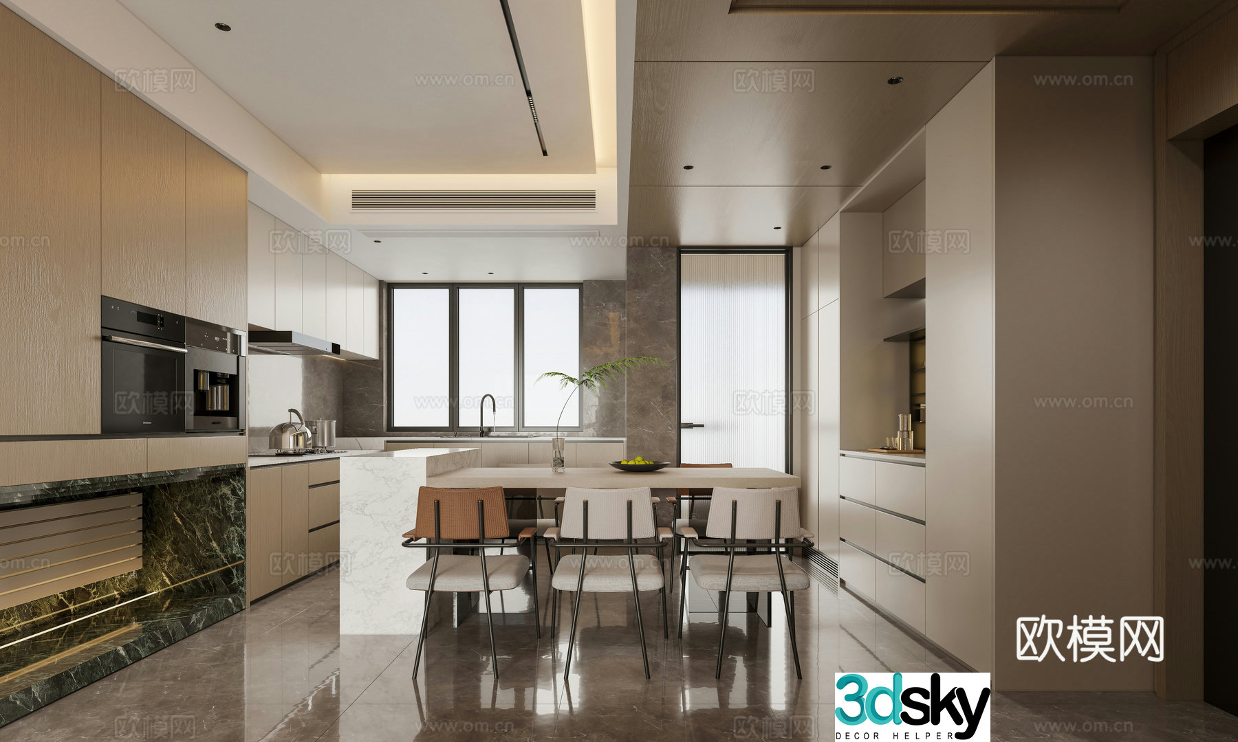 Modern restaurant 3d model
